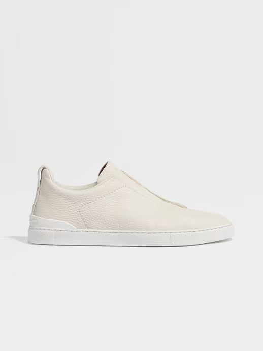 Tenis Triple Stitch™ en Piel de Ciervo Blanco Marfil