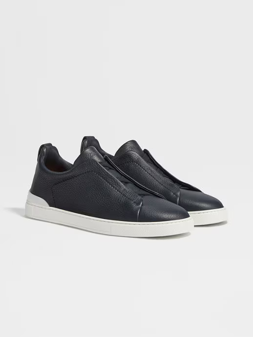 Tenis Triple Stitch™ en Piel de Ciervo Azul Marino