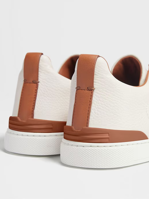 Tenis Triple Stitch™ en Piel de Ciervo Blanco Marfil
