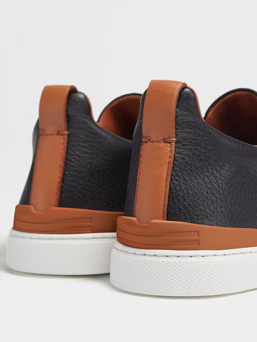 Tenis Triple Stitch™ en Piel de Ciervo Negros