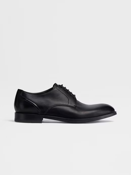 Zapatos Derby Siena Flex en Piel Cepillada Color Negro