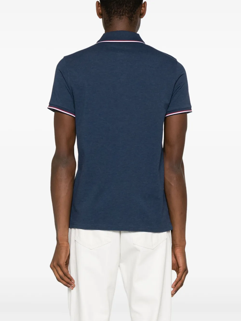 Moncler playera tipo polo con parche del logo