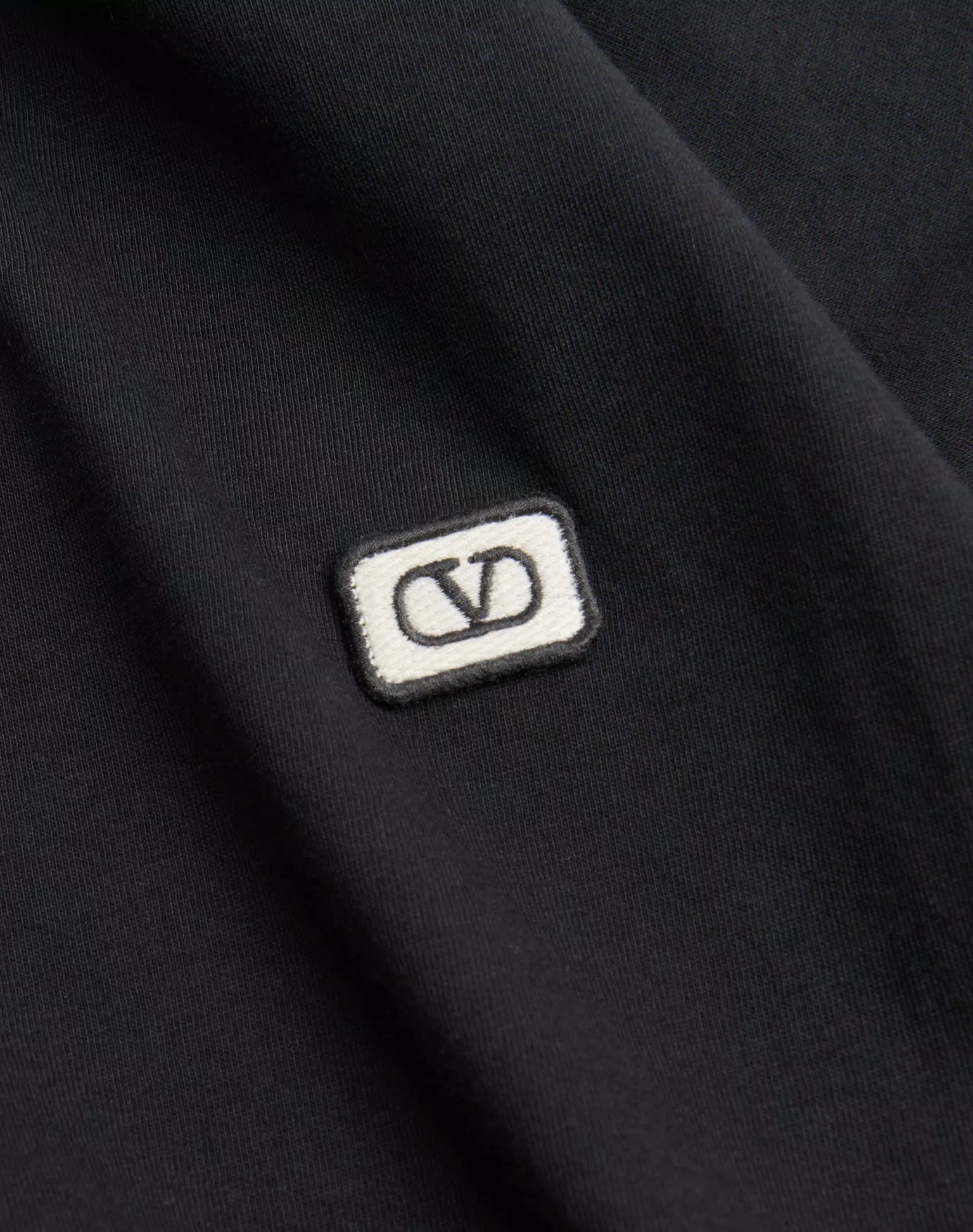 Valentino Cotton T-Shirt With VLogo Patch