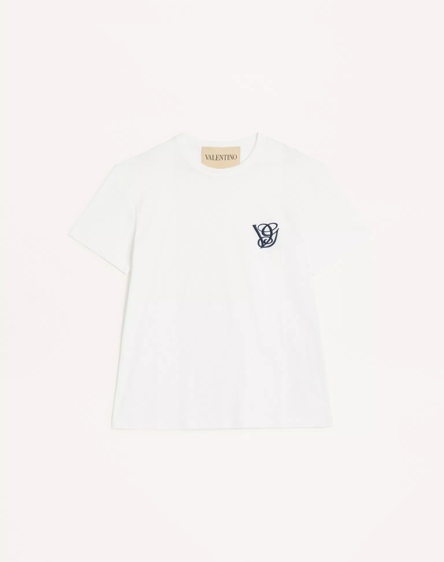 Valentino Cotton T-Shirt With Vg Patch
