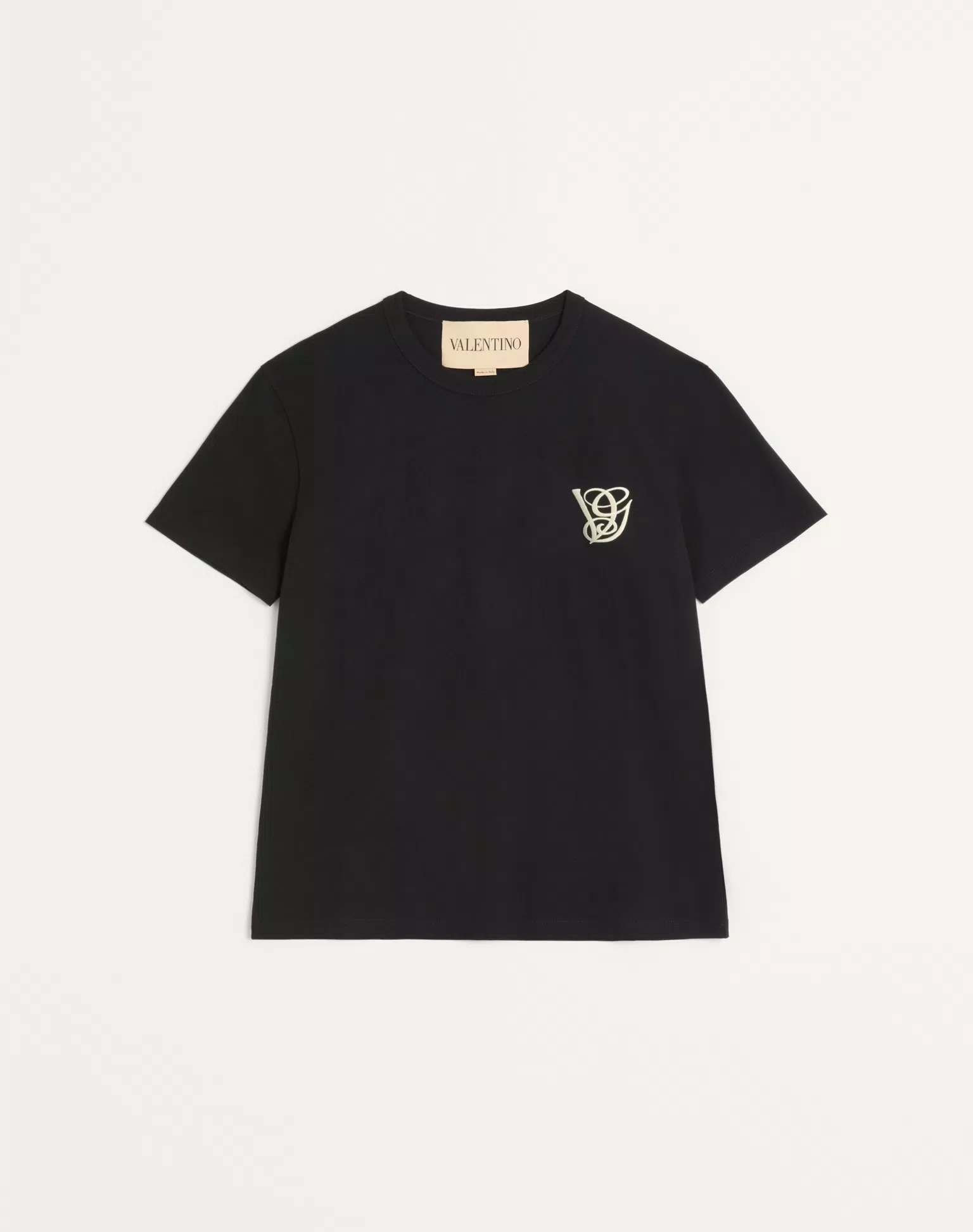 Valentino Cotton T-Shirt With Vg Patch