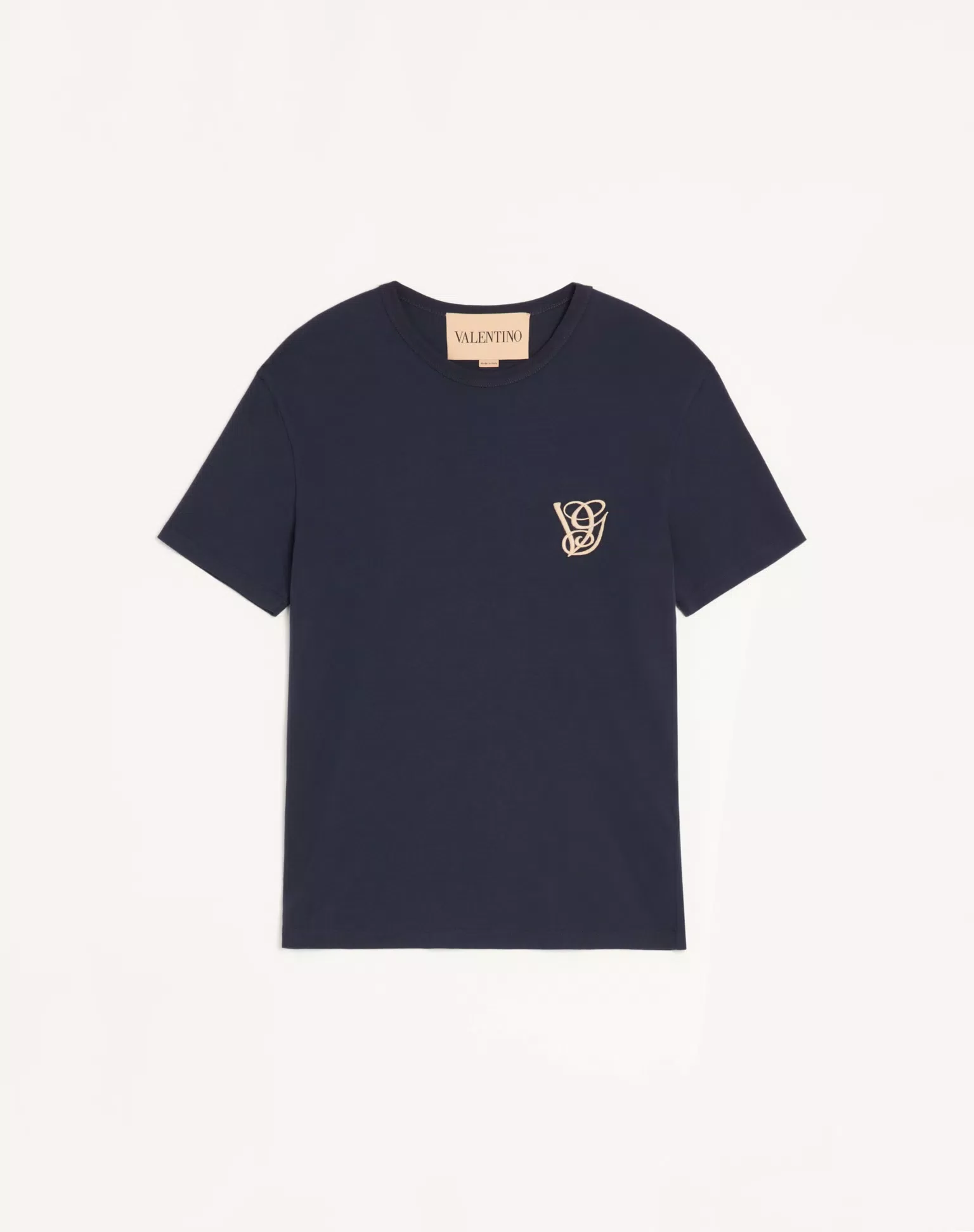 Valentino Cotton T-Shirt With Vg Patch