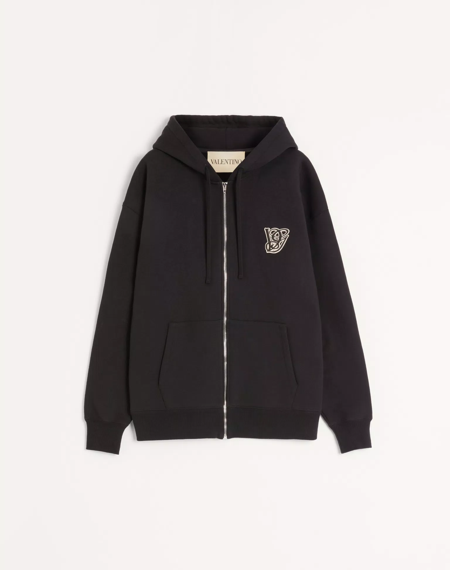 Valentino Cotton Hooded Sweatshirt With Vg Patch