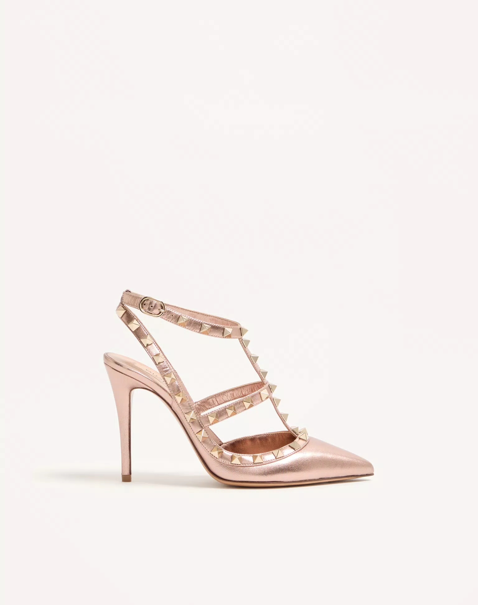 Valentino Rockstud Pump In Laminated Nappa Leather 100Mm