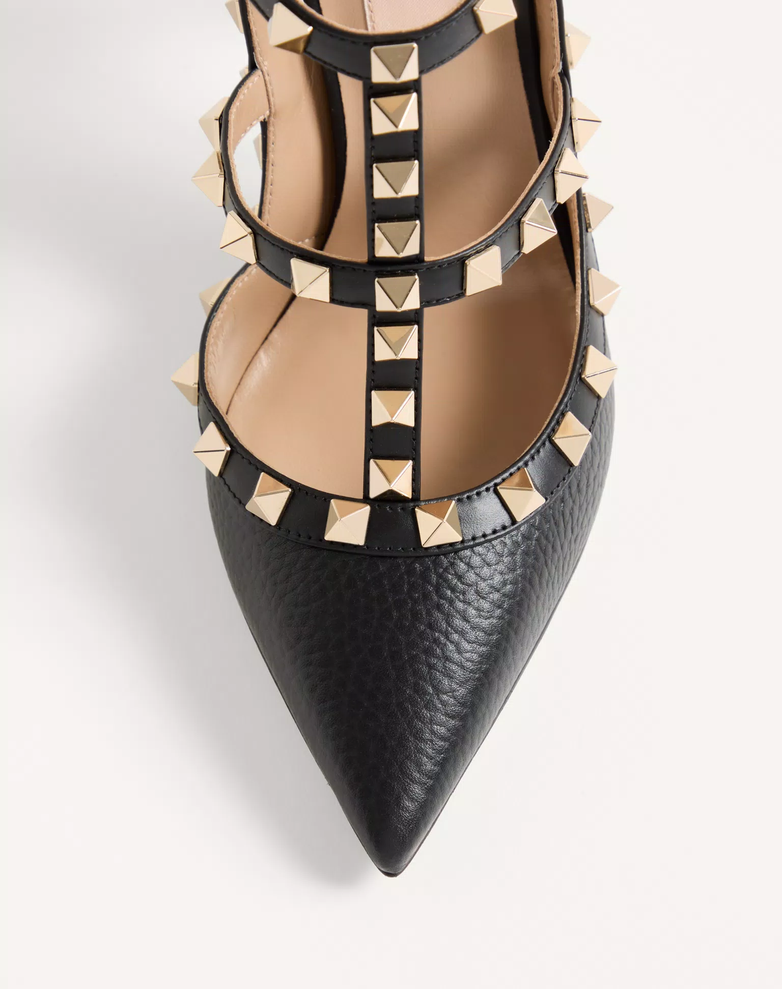 Valentino Rockstud Grainy Leather Ankle Strap Pump 100 Mm