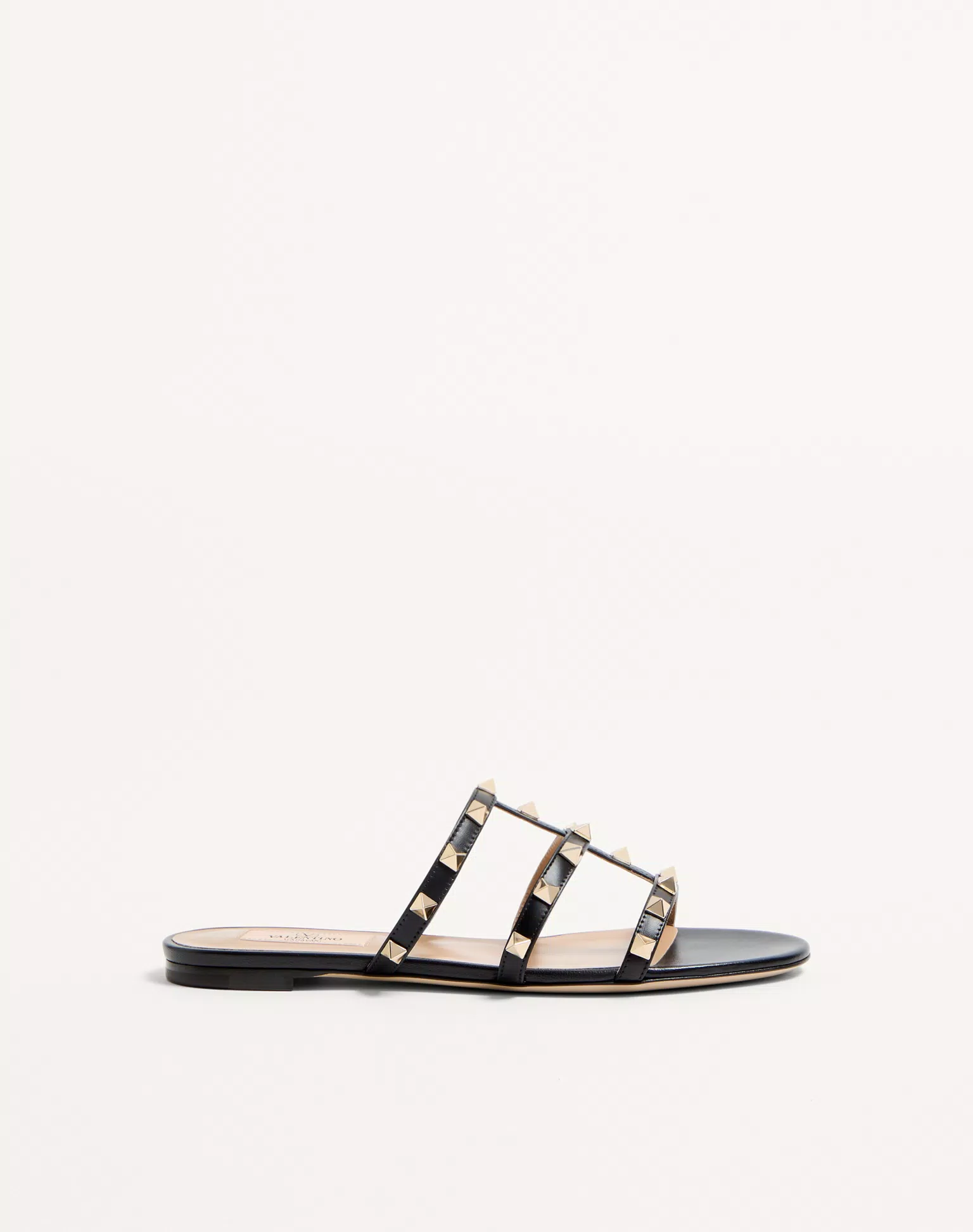 Valentino Rockstud Flat Slide Sandal