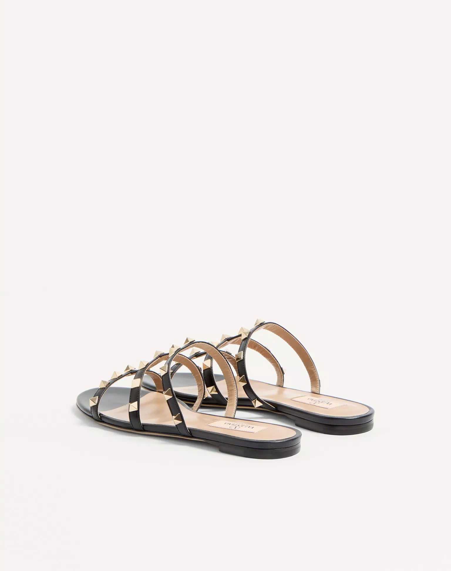 Valentino Rockstud Flat Slide Sandal