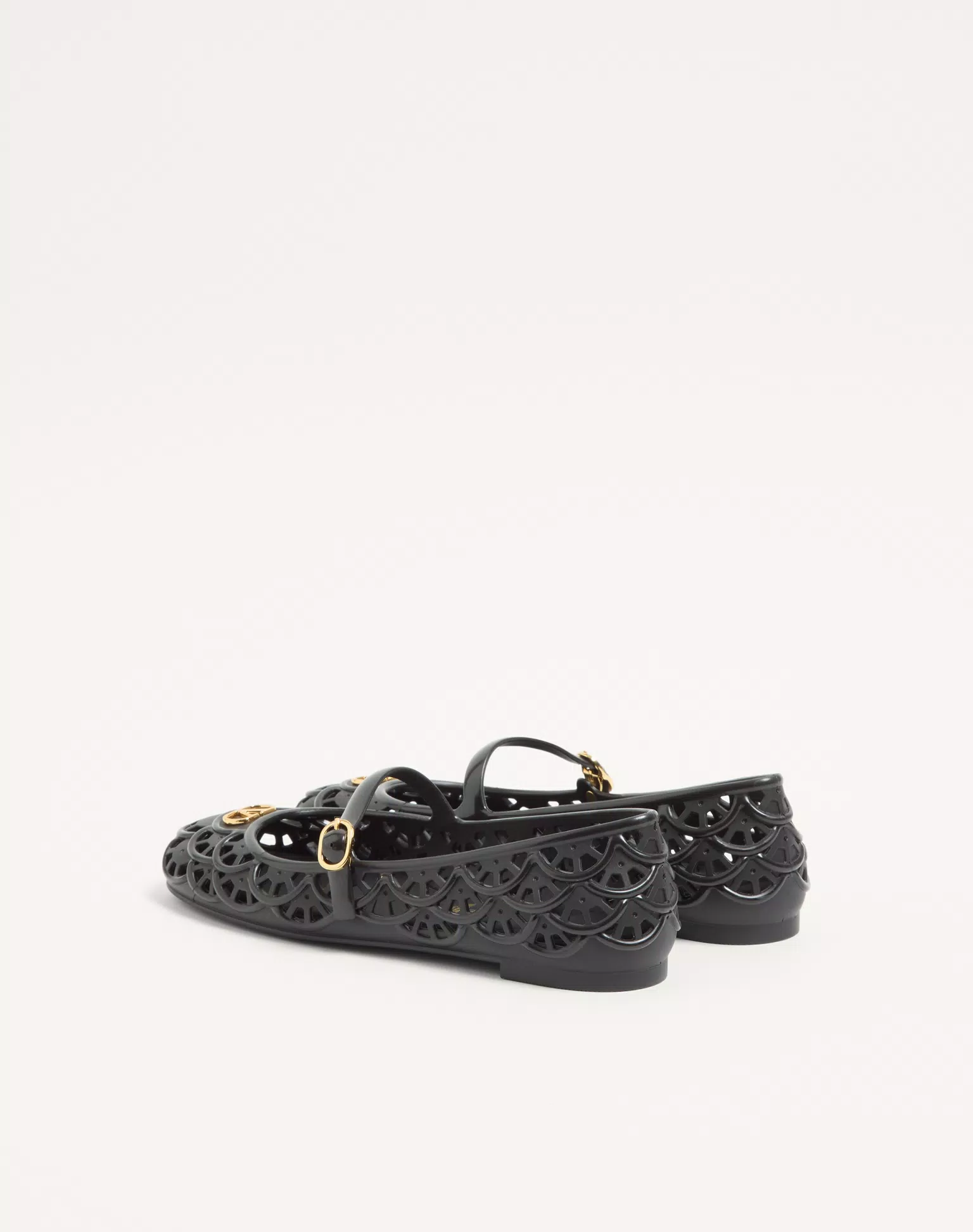 Valentino Ondette Rubber Ballerina With Scallop Pattern 05Mm
