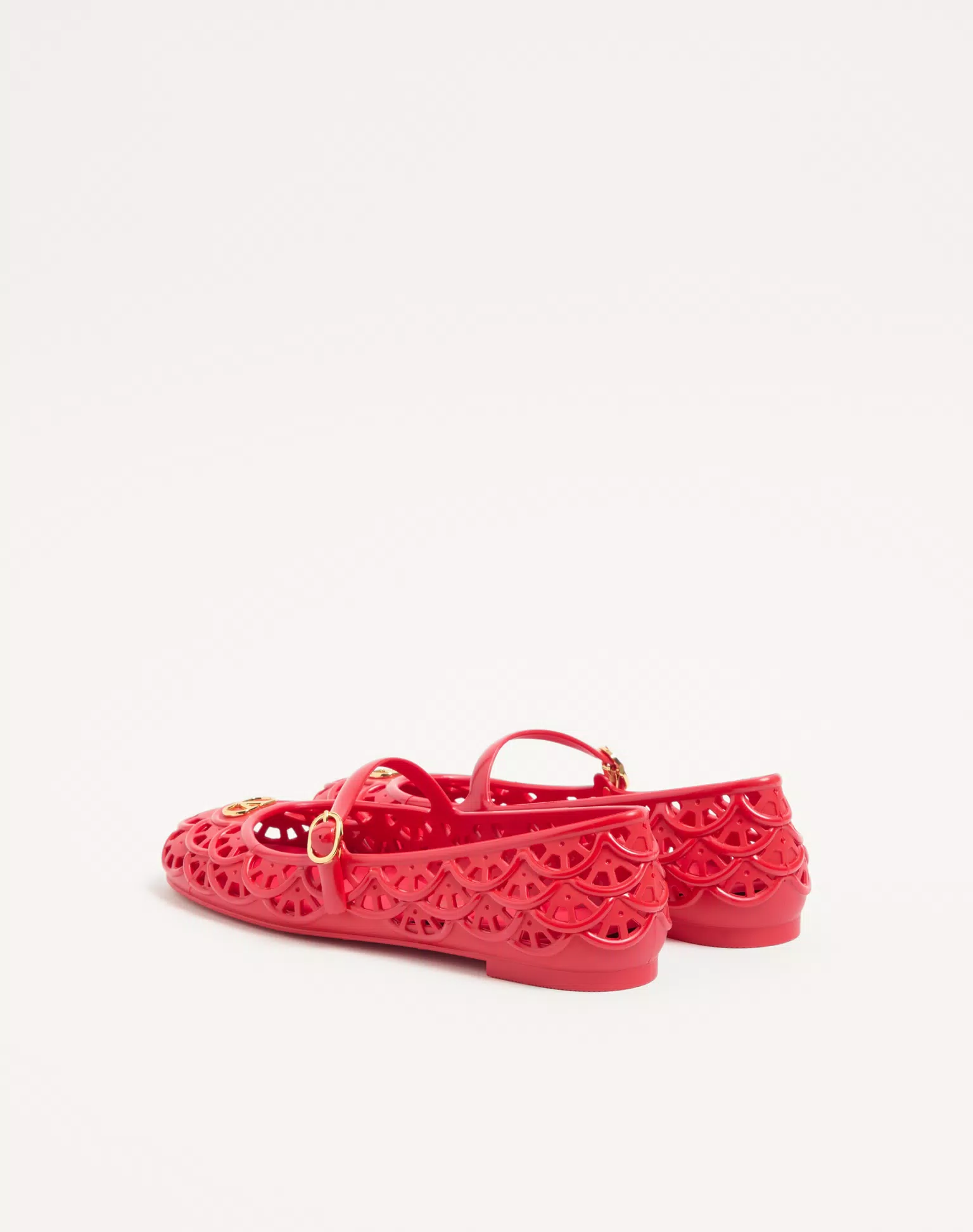 Valentino Ondette Rubber Ballerina With Scallop Pattern 05Mm