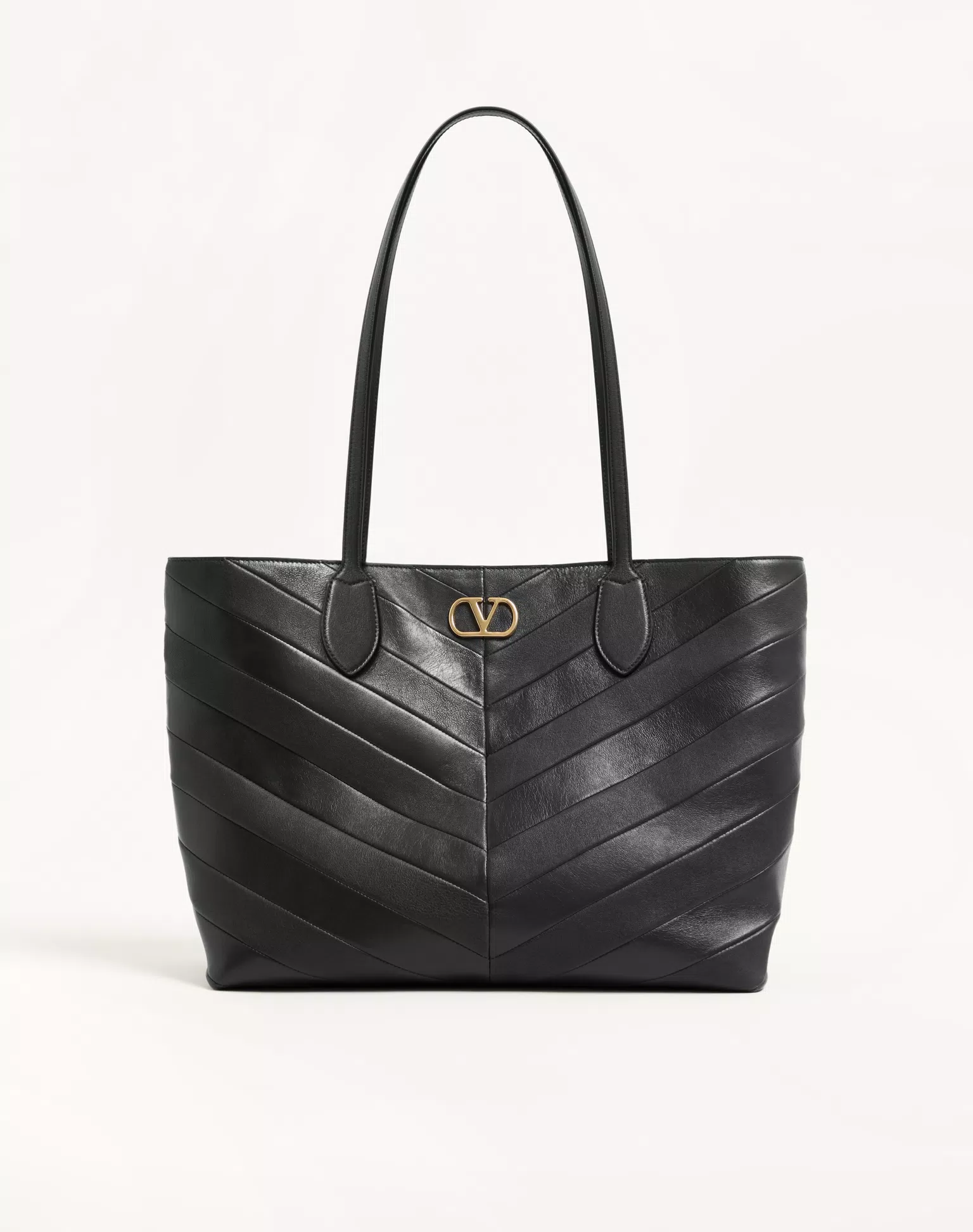 Valentino Garavani Jean Medium Shopping Bag in Nappa with Chevron Motif