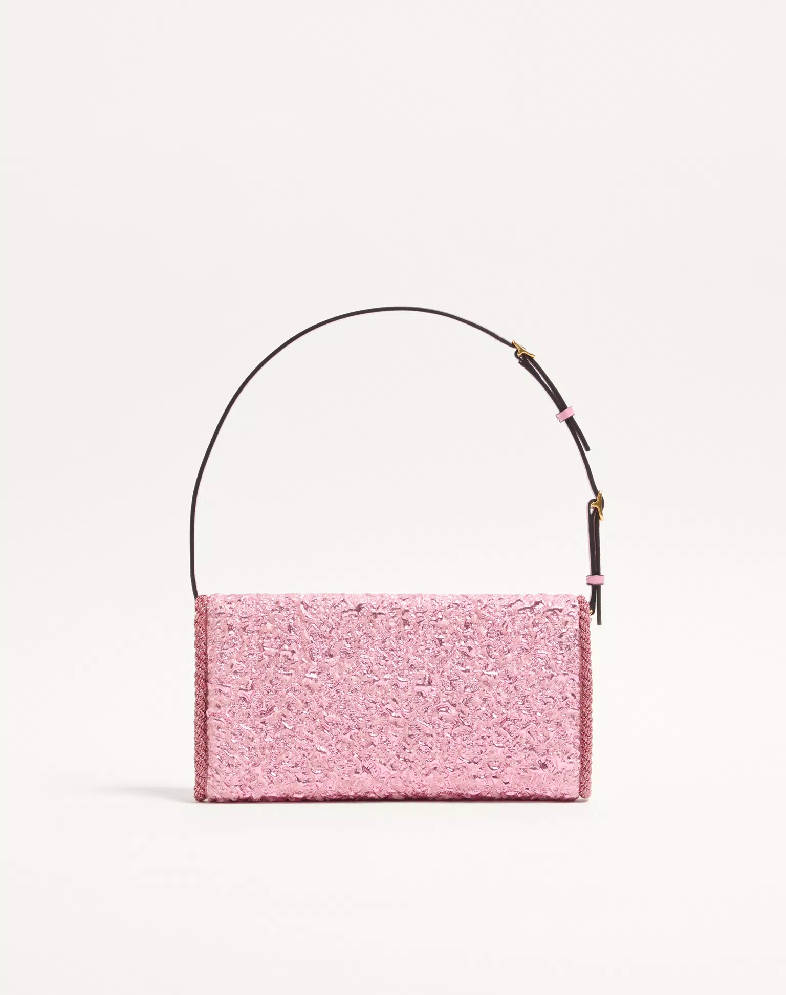 Valentino Garavani Devain Small Shoulder Bag In Cloqué Jacquard Fabric.