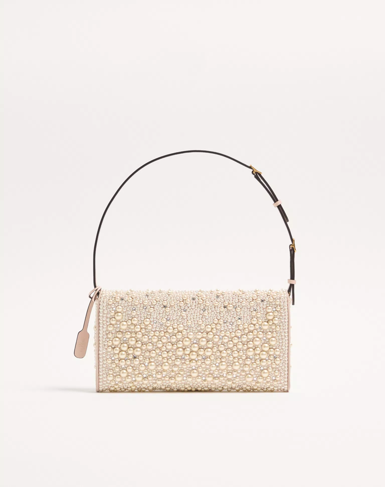 Valentino Garavani Devain Small Shoulder Bag With Pearls And Rhinestones
