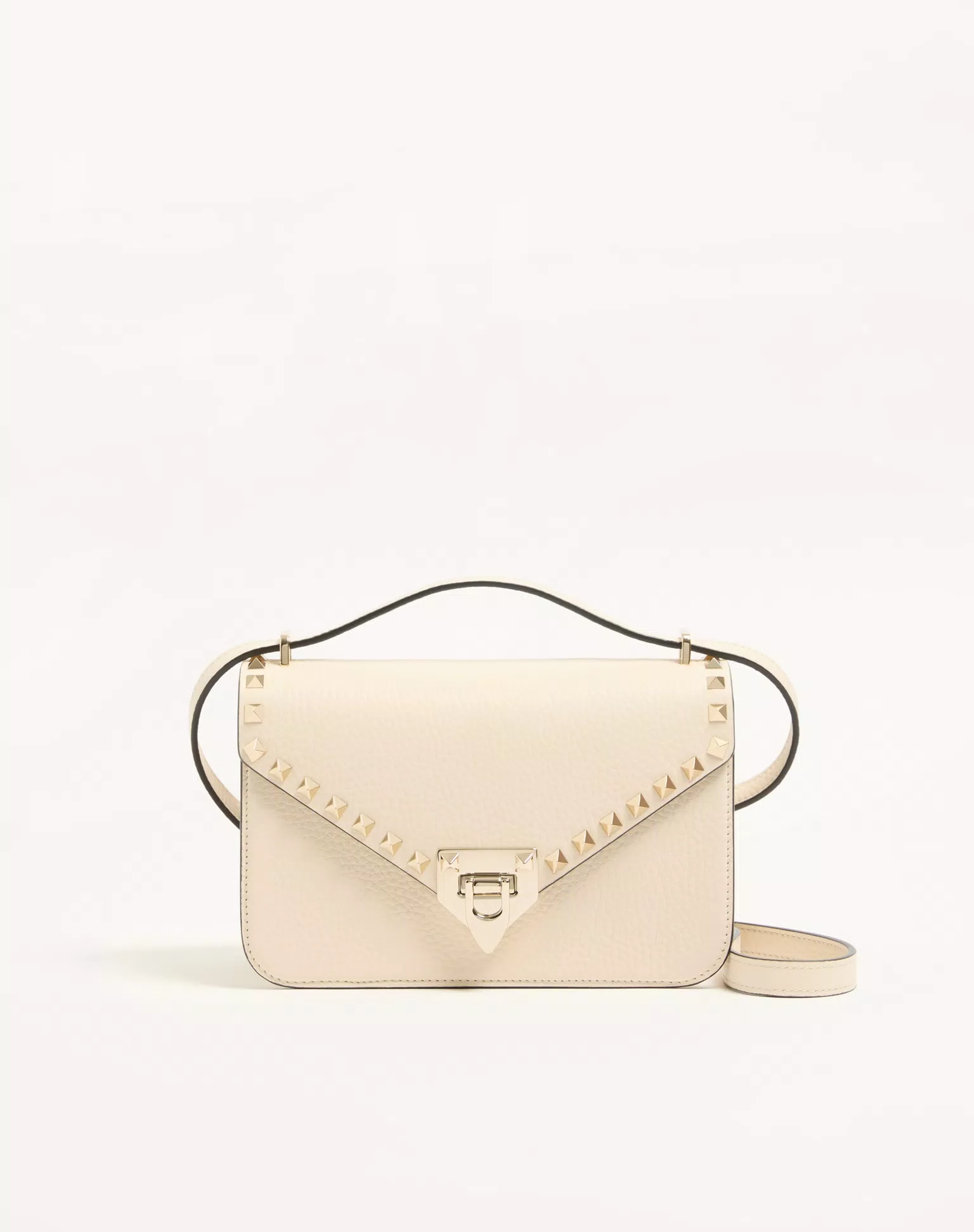 Valentino Garavani Rockstud Small Shoulder Bag In Grainy Calfskin