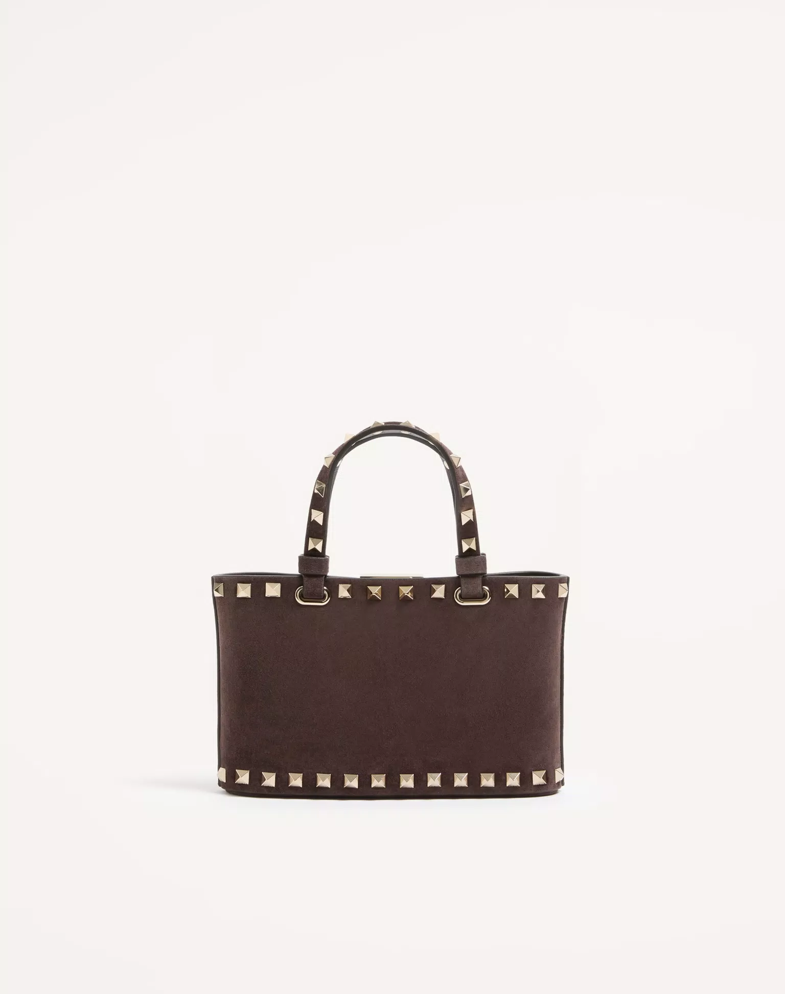 Valentino Rockstud Mini Suede Shopping Bag