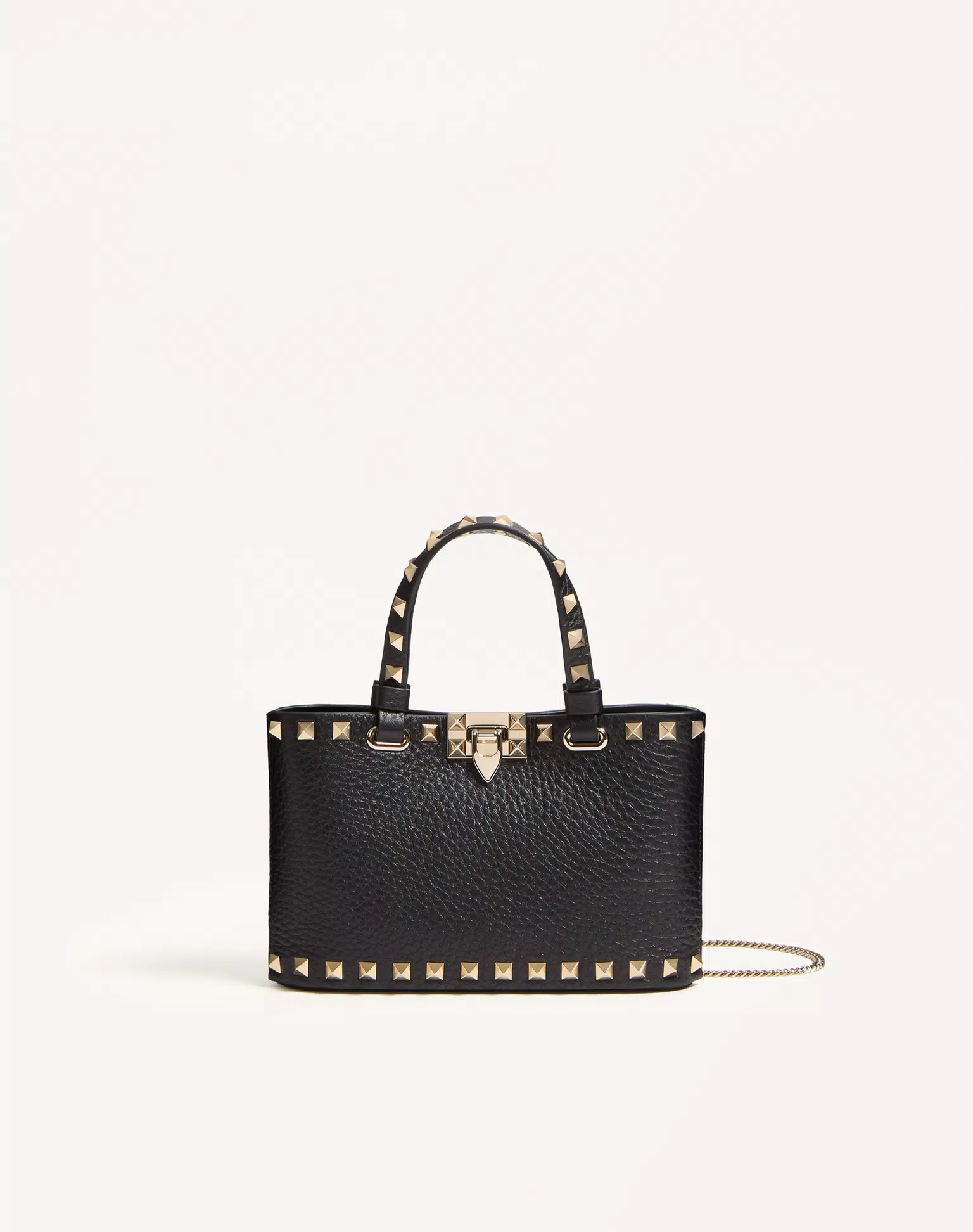 Valentino Rockstud Mini Shopping Bag In Grainy Calfskin