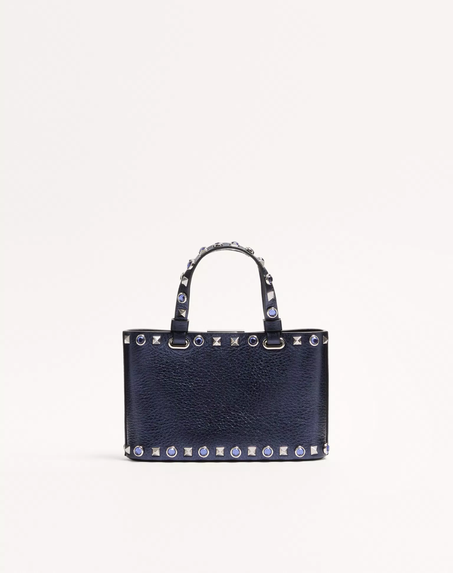 Valentino Garavani Rockstud Mini Shopping Bag In Laminated Calfskin