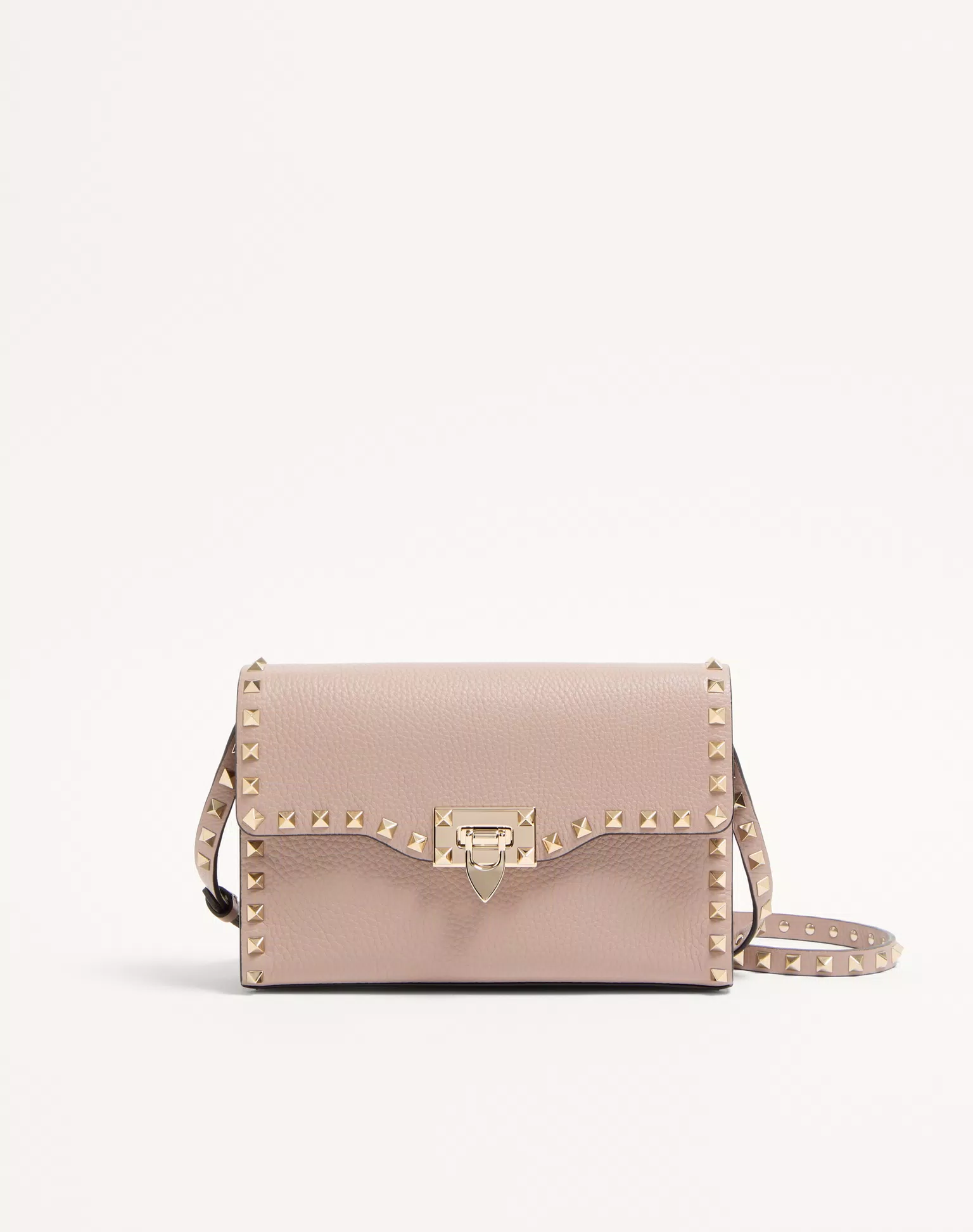 Valentino Small Rockstud Grainy Calfskin Crossbody Bag