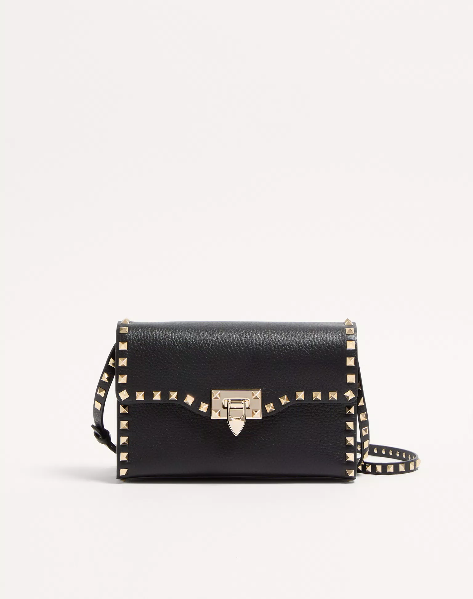 Valentino Small Rockstud Grainy Calfskin Crossbody Bag