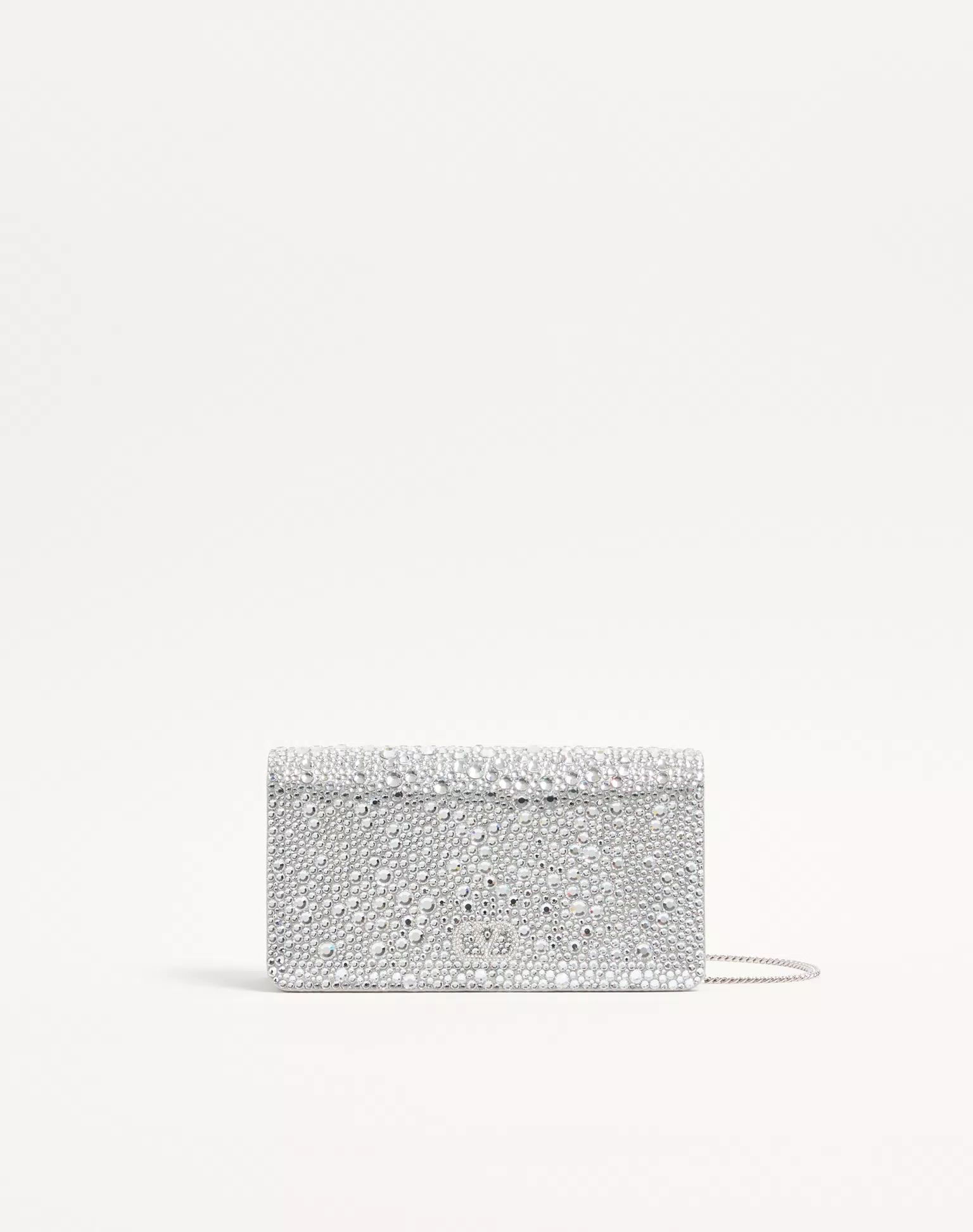 Valentino VLogo Signature Mini Shoulder Bag with Sparkling Embroidery