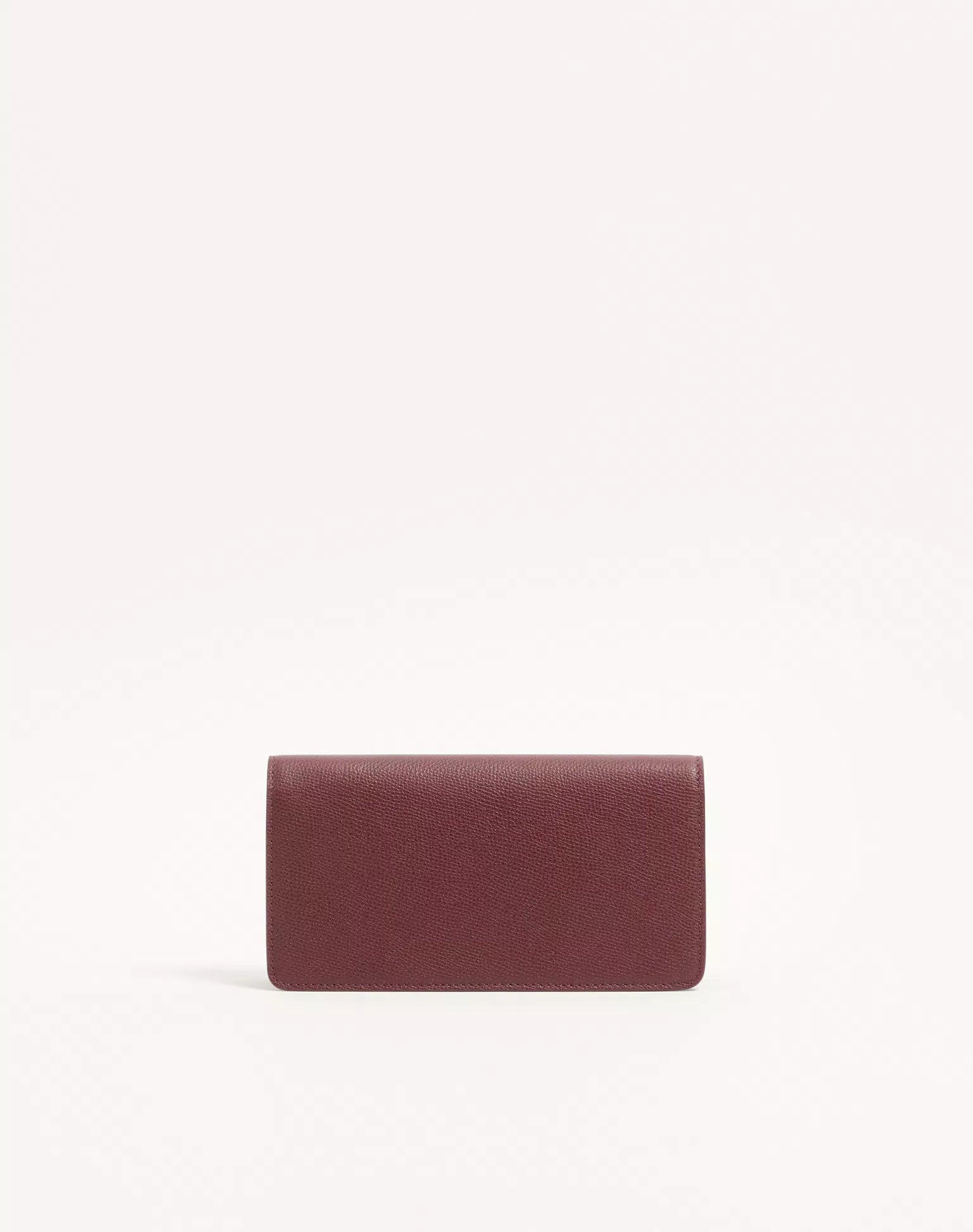 Valentino VLogo Signature Grainy Calfskin Wallet With Chain
