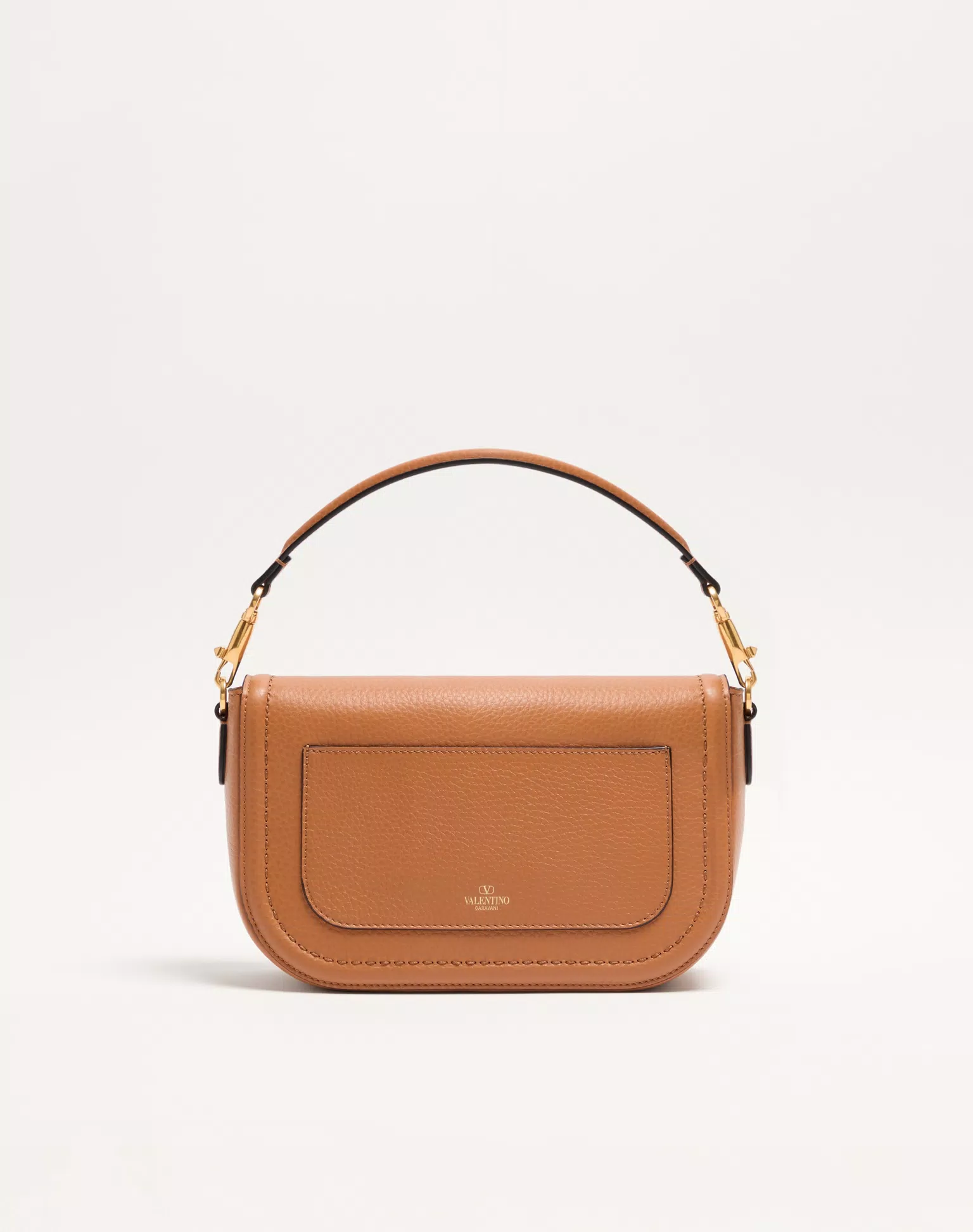 Valentino Garavani Alltime Grainy Calfskin Shoulder Bag