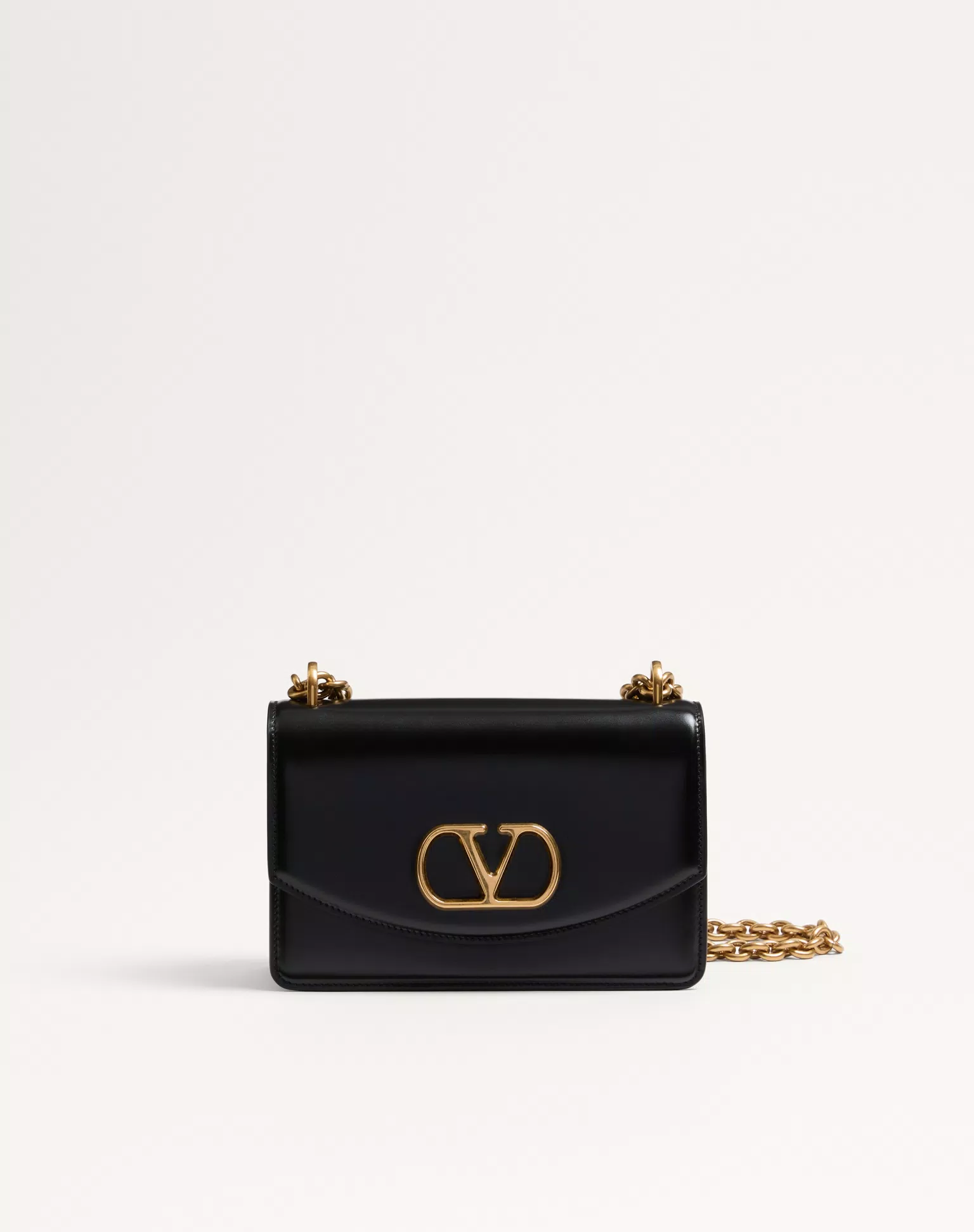 Valentino Garavani Vain Small Shoulder Bag In Shiny Calfskin