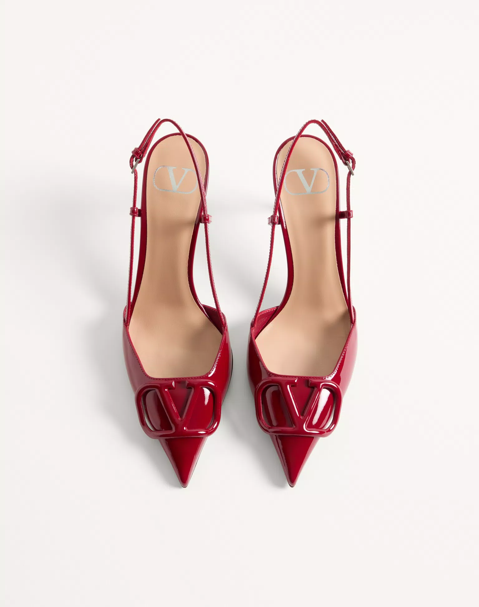 Valentino VLogo Signature Patent Leather Slingback Pump 80Mm