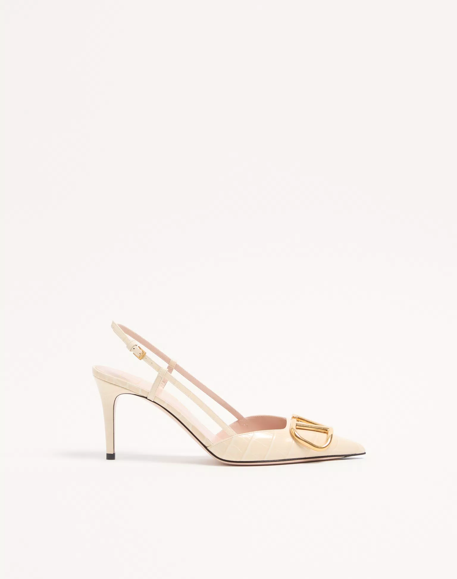 Valentino VLogo Signature Slingback Pumps In 80Mm Printed Calfskin