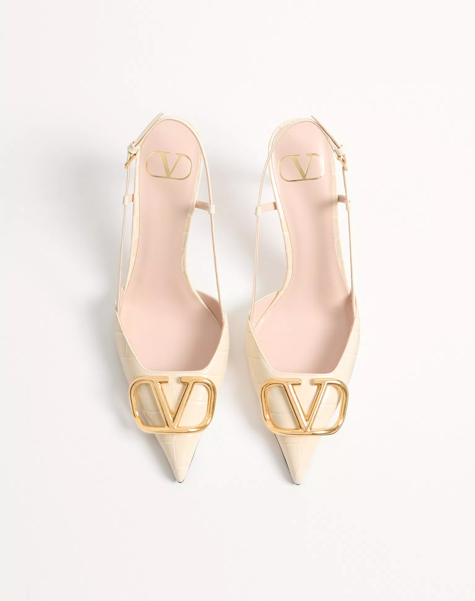 Valentino VLogo Signature Slingback Pumps In 80Mm Printed Calfskin
