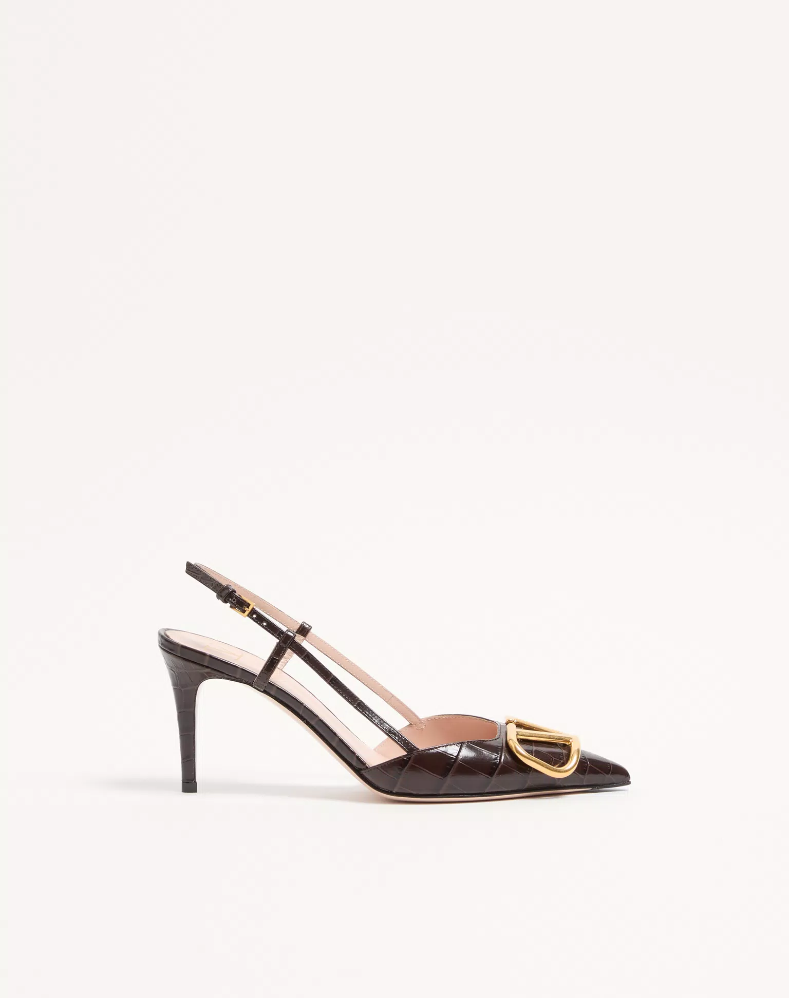 Valentino VLogo Signature Slingback Pumps In 80Mm Printed Calfskin