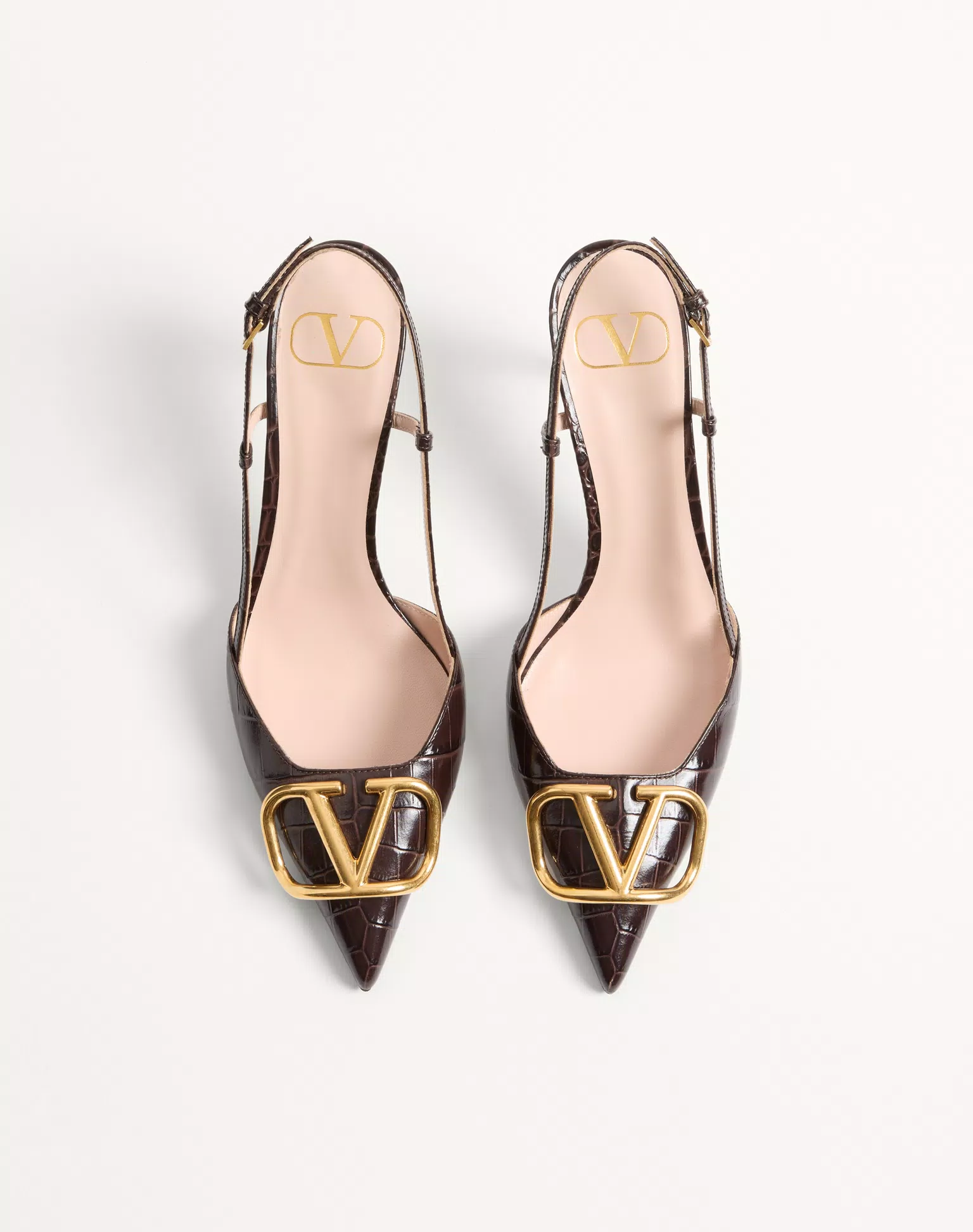 Valentino VLogo Signature Slingback Pumps In 80Mm Printed Calfskin