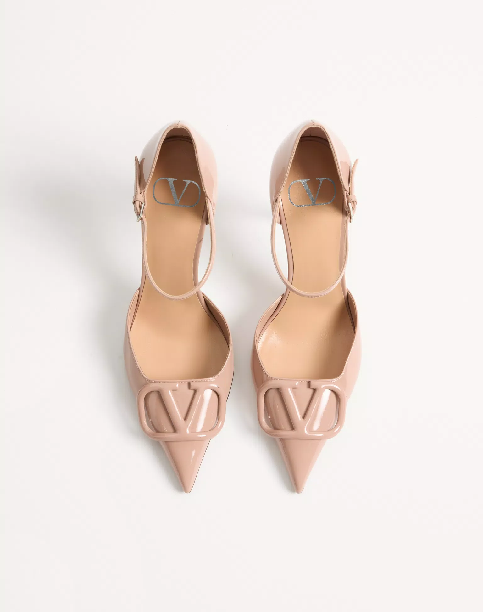 Valentino VLogo Signature D'Orsay Patent Leather Pumps 100Mm