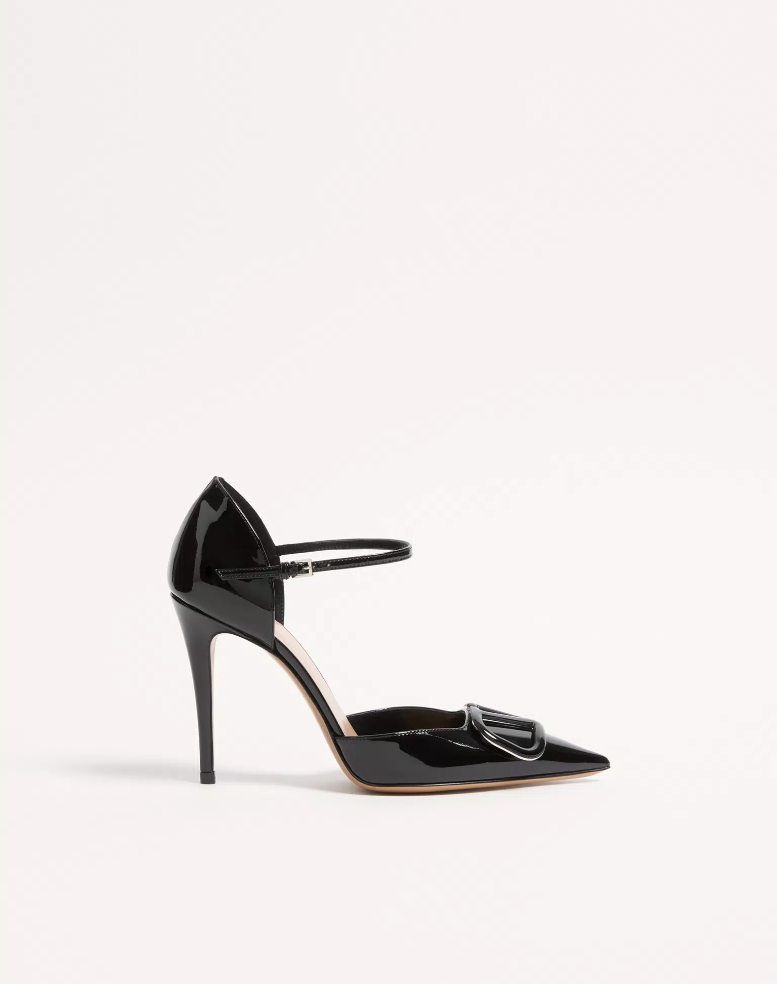 Valentino VLogo Signature D'Orsay Patent Leather Pumps 100Mm