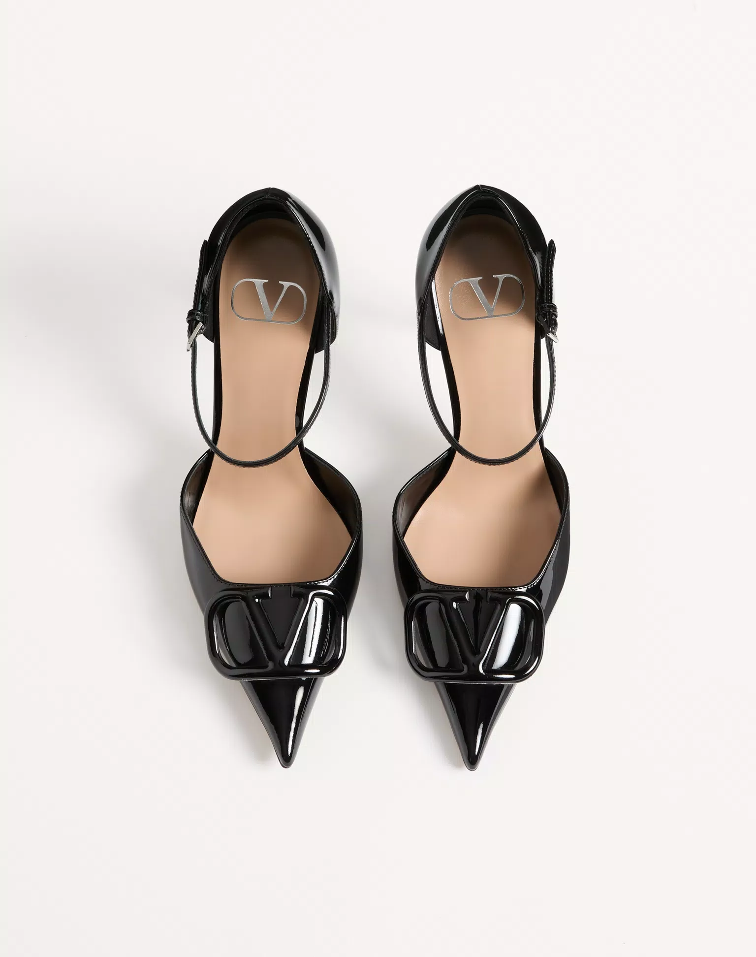 Valentino VLogo Signature D'Orsay Patent Leather Pumps 100Mm