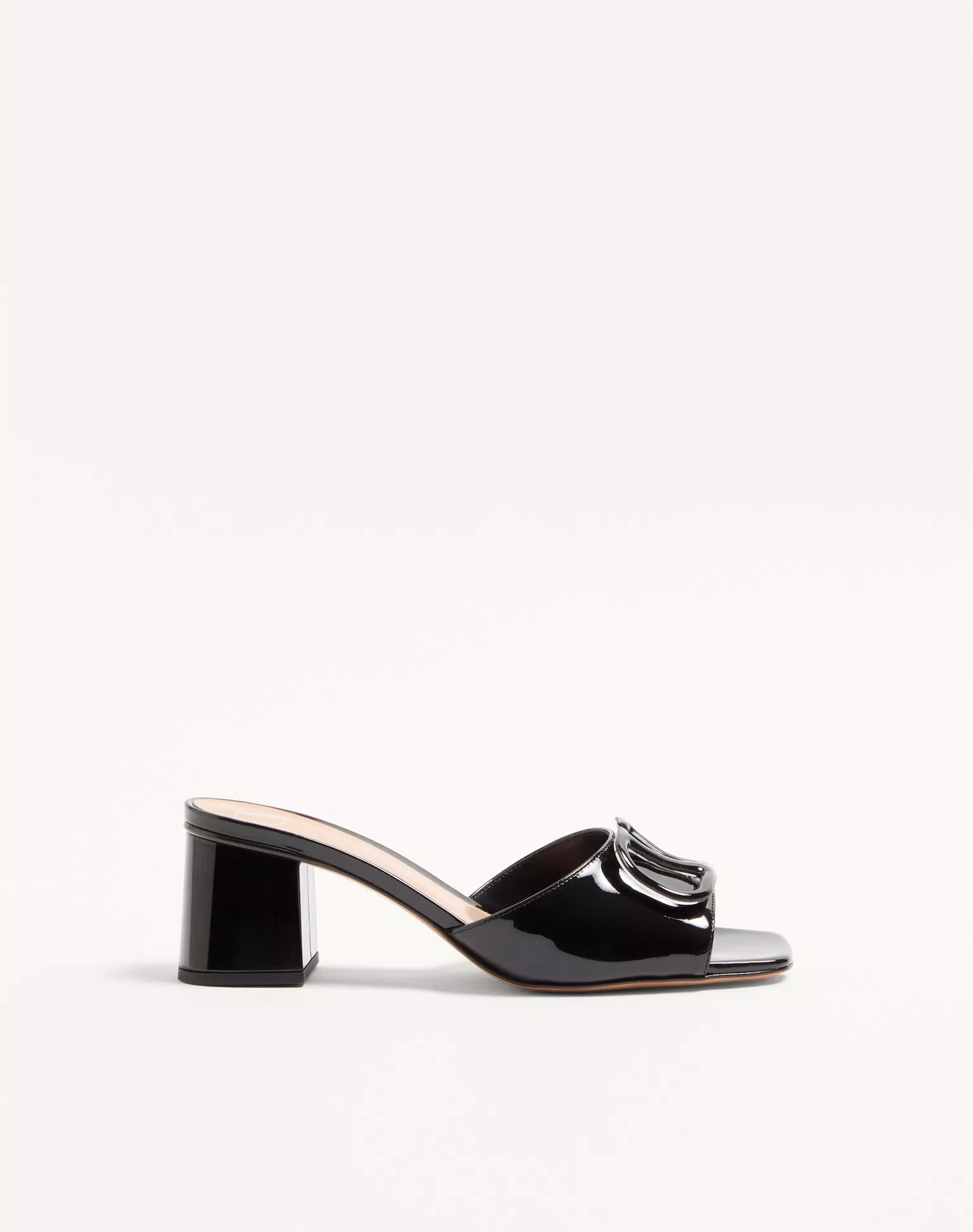 Valentino VLogo Signature Patent Leather Slide Sandal 60Mm