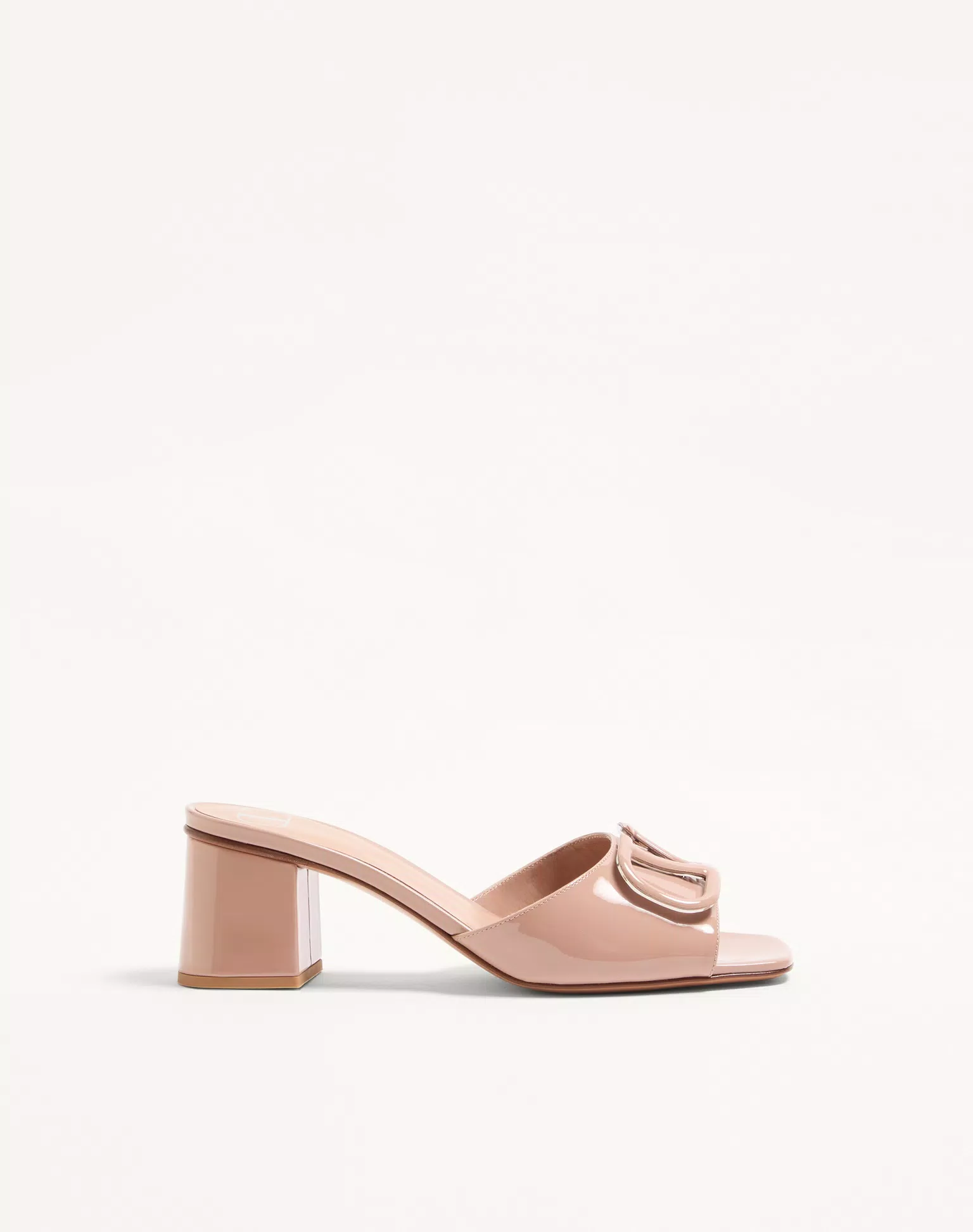 Valentino VLogo Signature Patent Leather Slide Sandal 60Mm