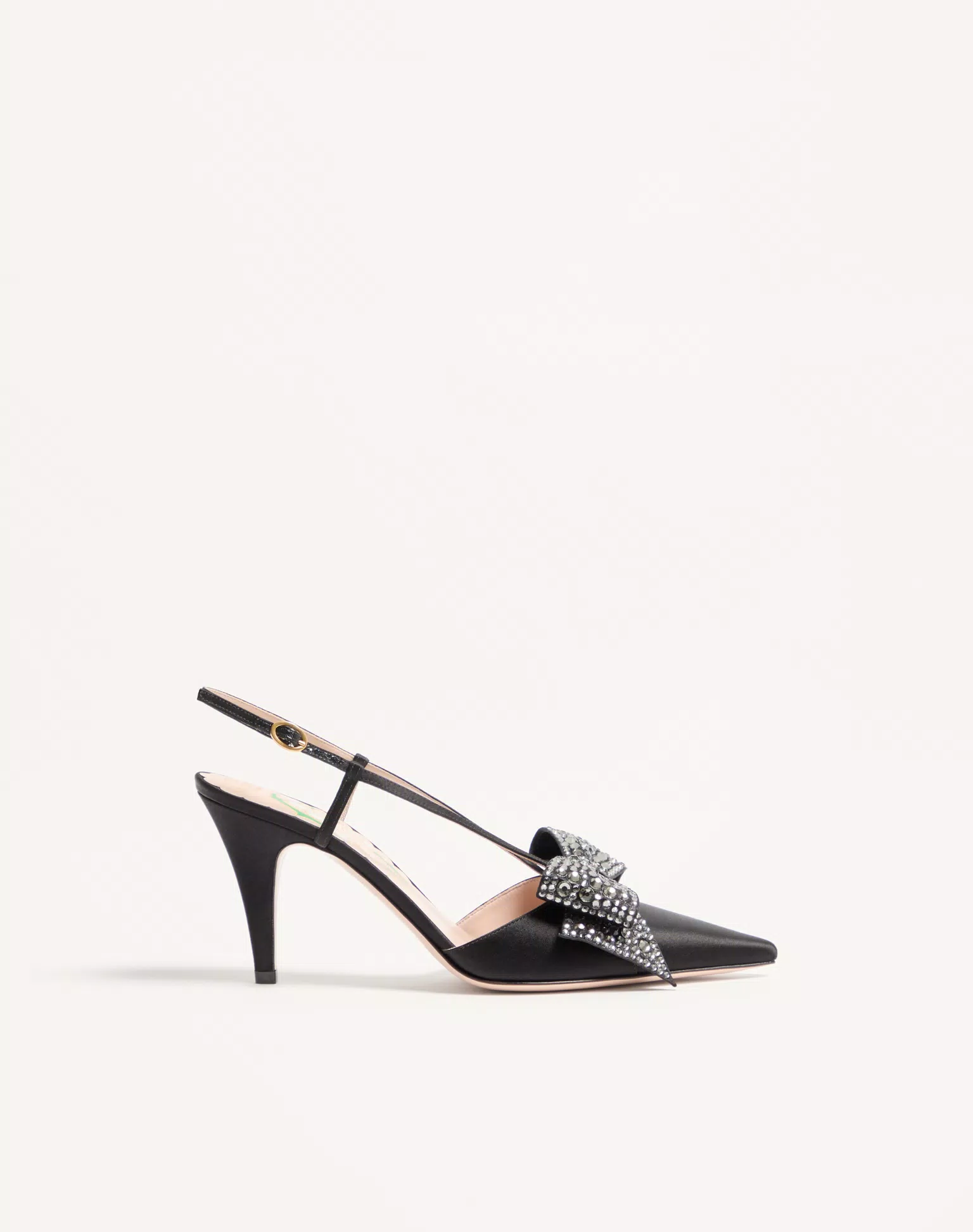 Valentino Bowow Slingback Pumps in Satin 85mm