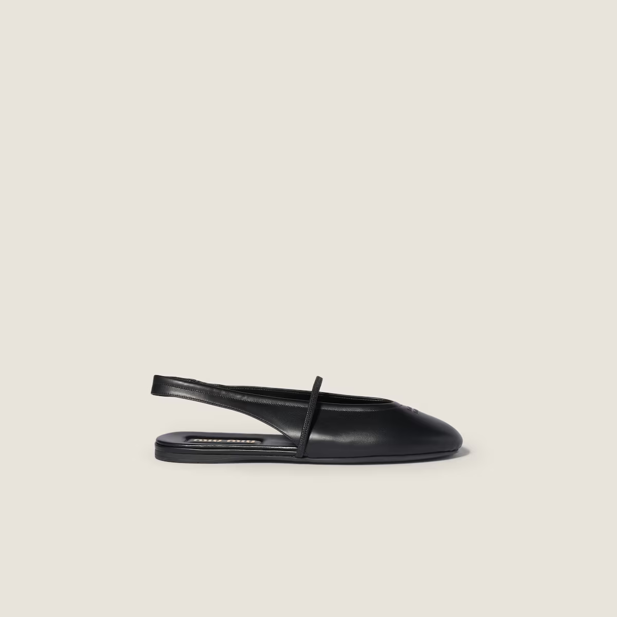 Miu Miu Leather slingback ballerinas