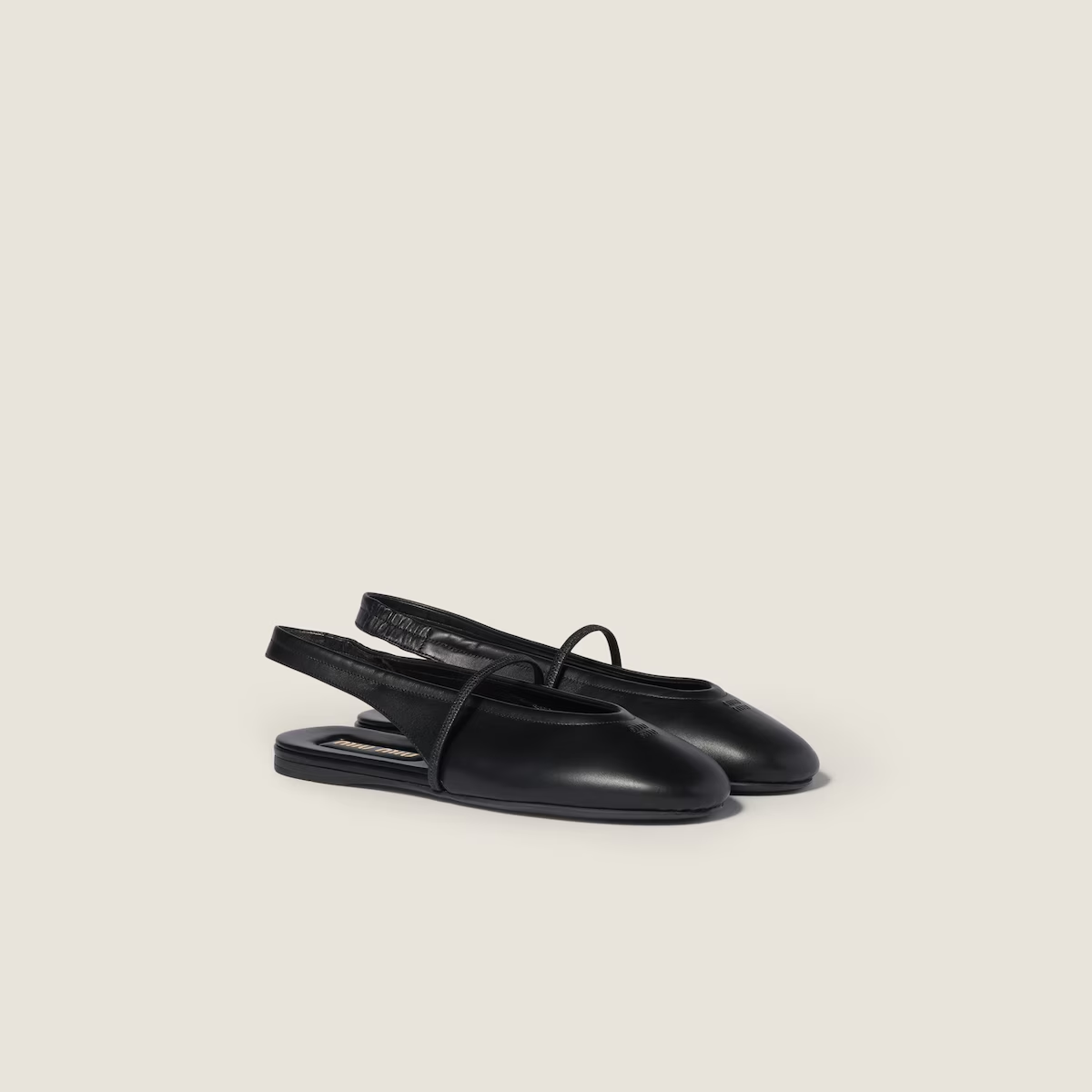 Miu Miu Leather slingback ballerinas