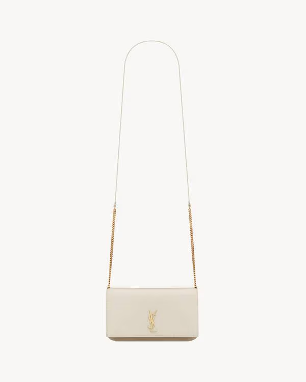 Saint Laurent CASSANDRE phone holder in smooth leather
