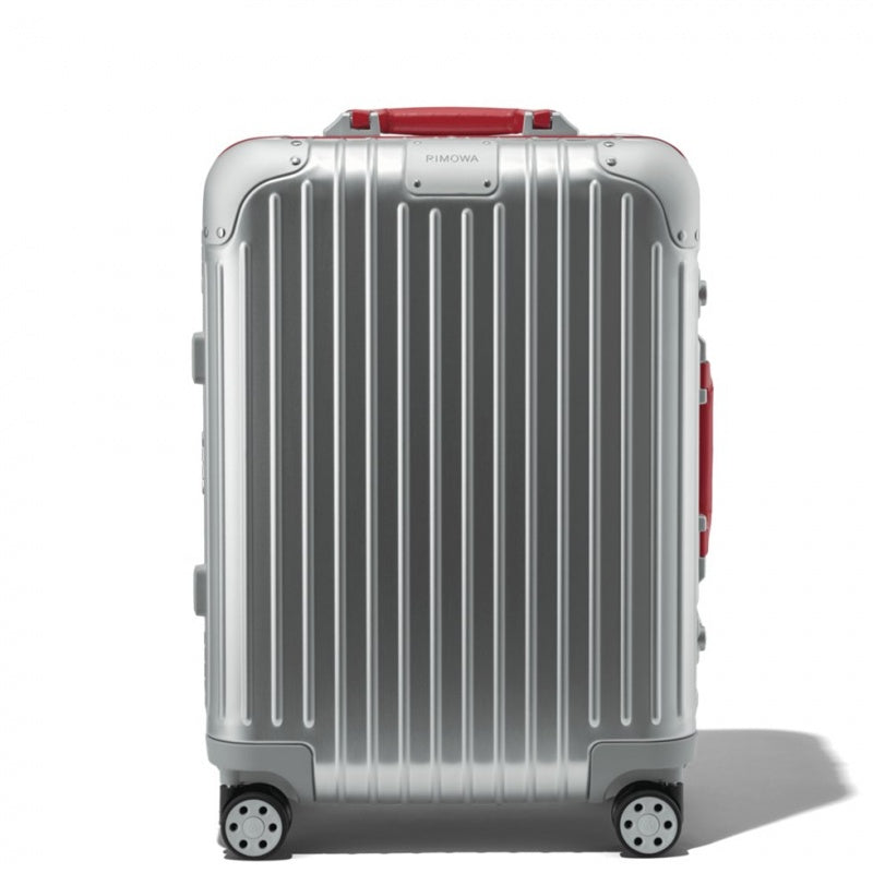 Rimowa Cabin Twist in Silver & Red Maleta Rot