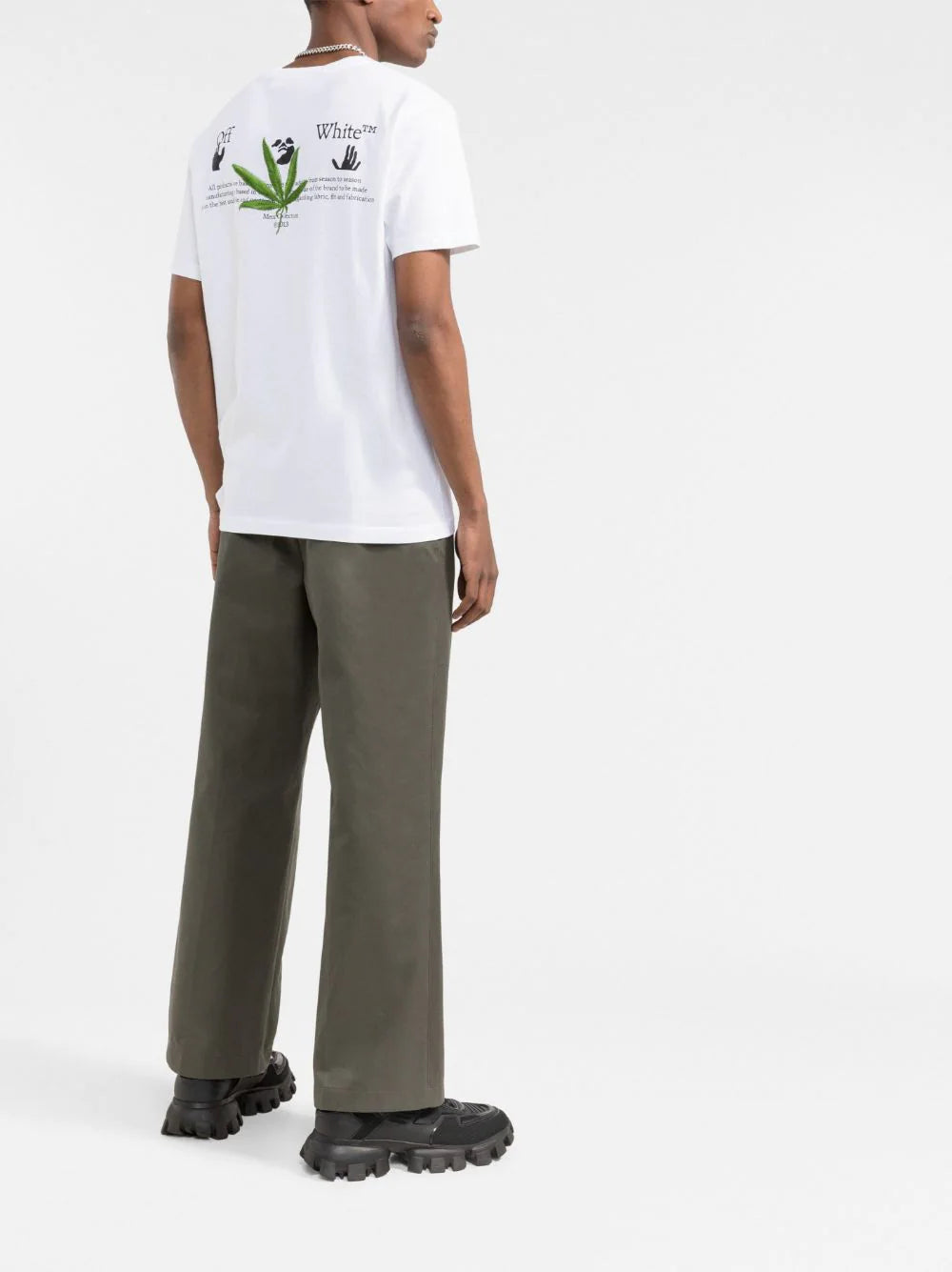 Playera Off-White Weed Hands Off