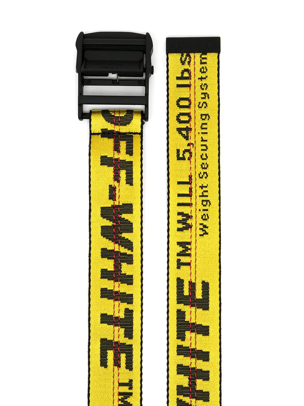 Cinturón Off-White con logo industrial
