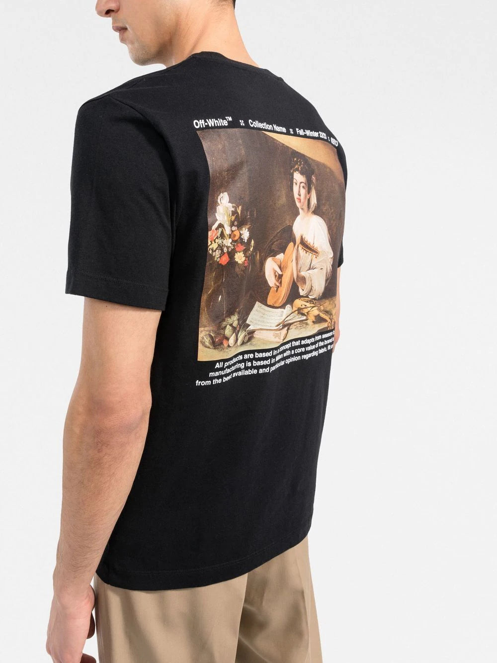 Playera Off-White con estampado Carvaggio Lute