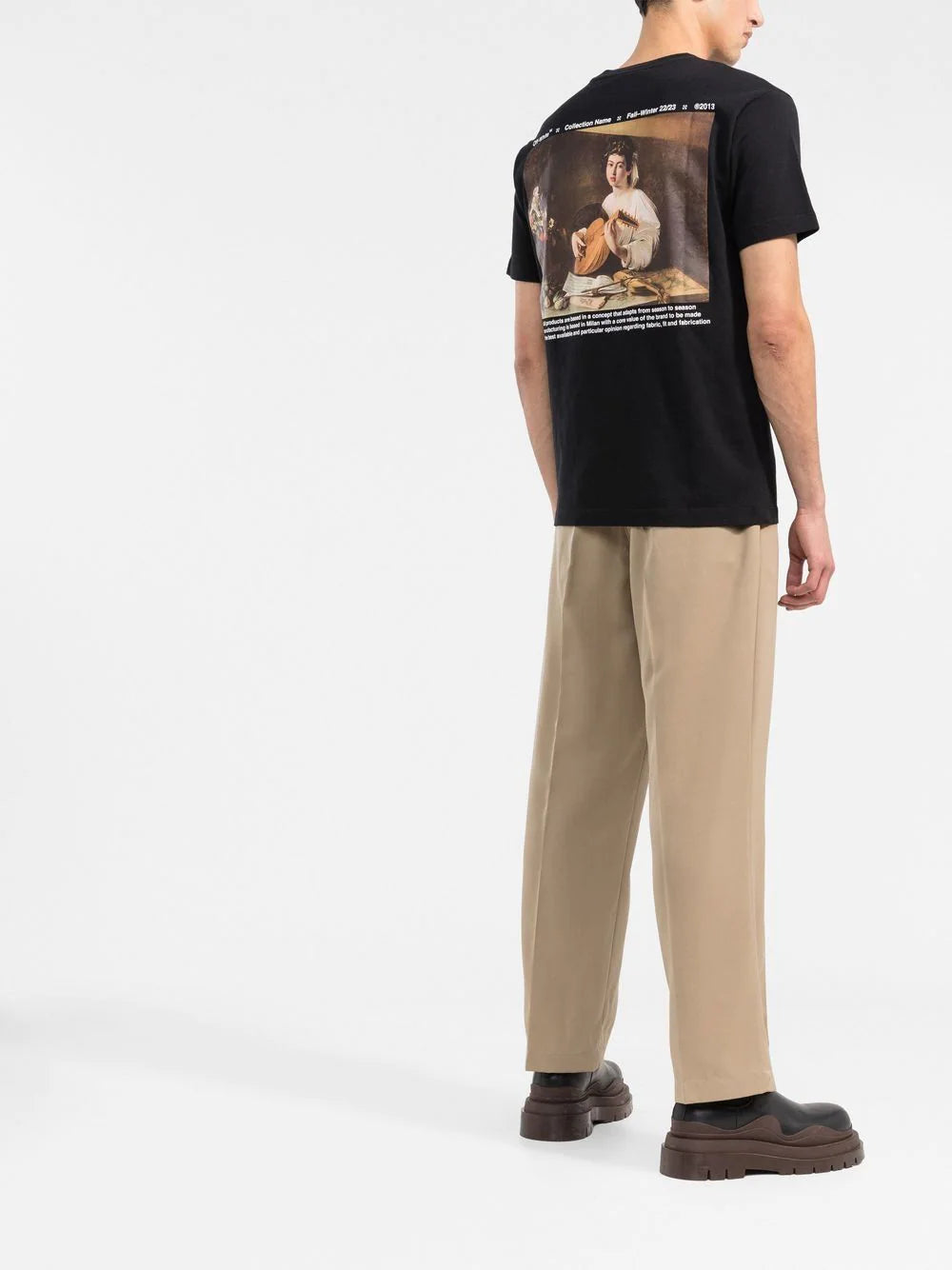 Playera Off-White con estampado Carvaggio Lute