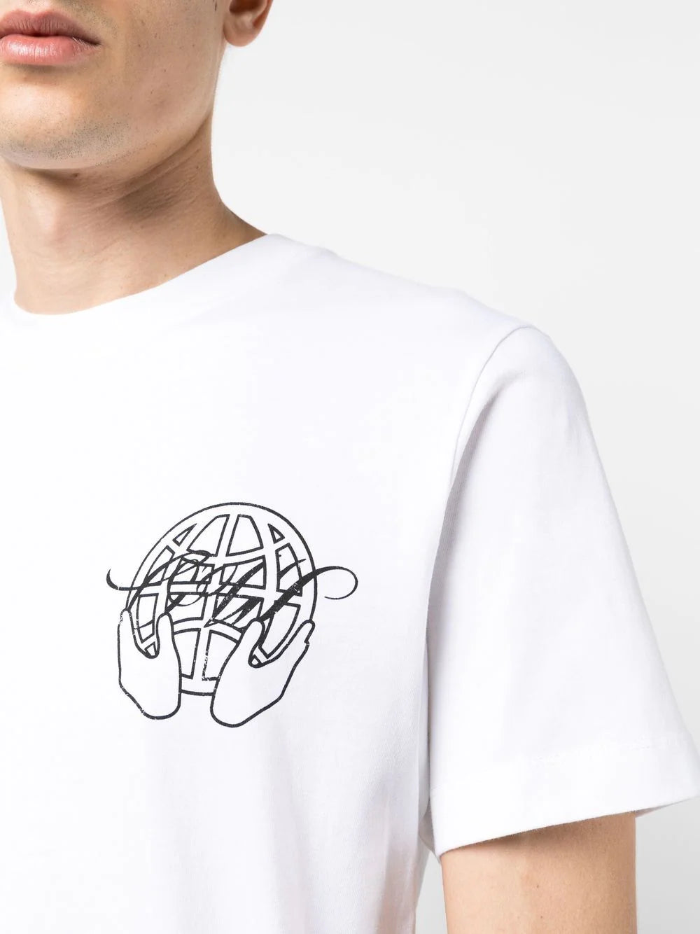 Playera Off-White con estampado Hand Arrow